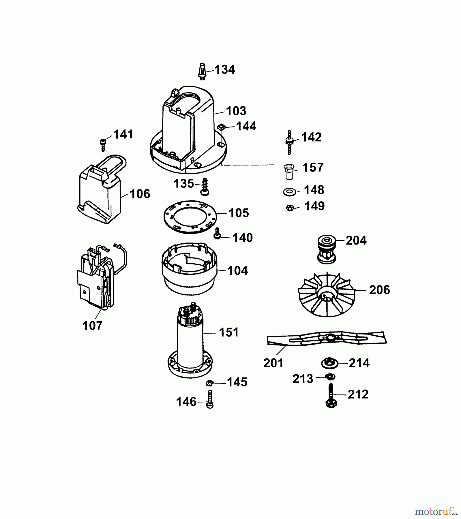 Wolf-Garten Akkumäher Esprit 40 AC 4042000 Serie E (2004) Abdeckhaube Motor, Messer, Motor