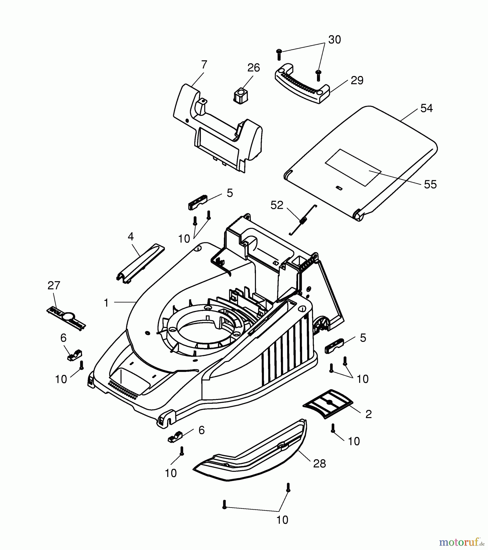 Wolf-Garten Elektromäher Esprit 40 E 4020680 Serie C, D (2004) Mähwerksgehäuse