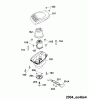 Wolf-Garten Esprit 46 E 4620683 Serie B, C (2004) Ersatzteile Abdeckhaube Motor, Messer, Motor