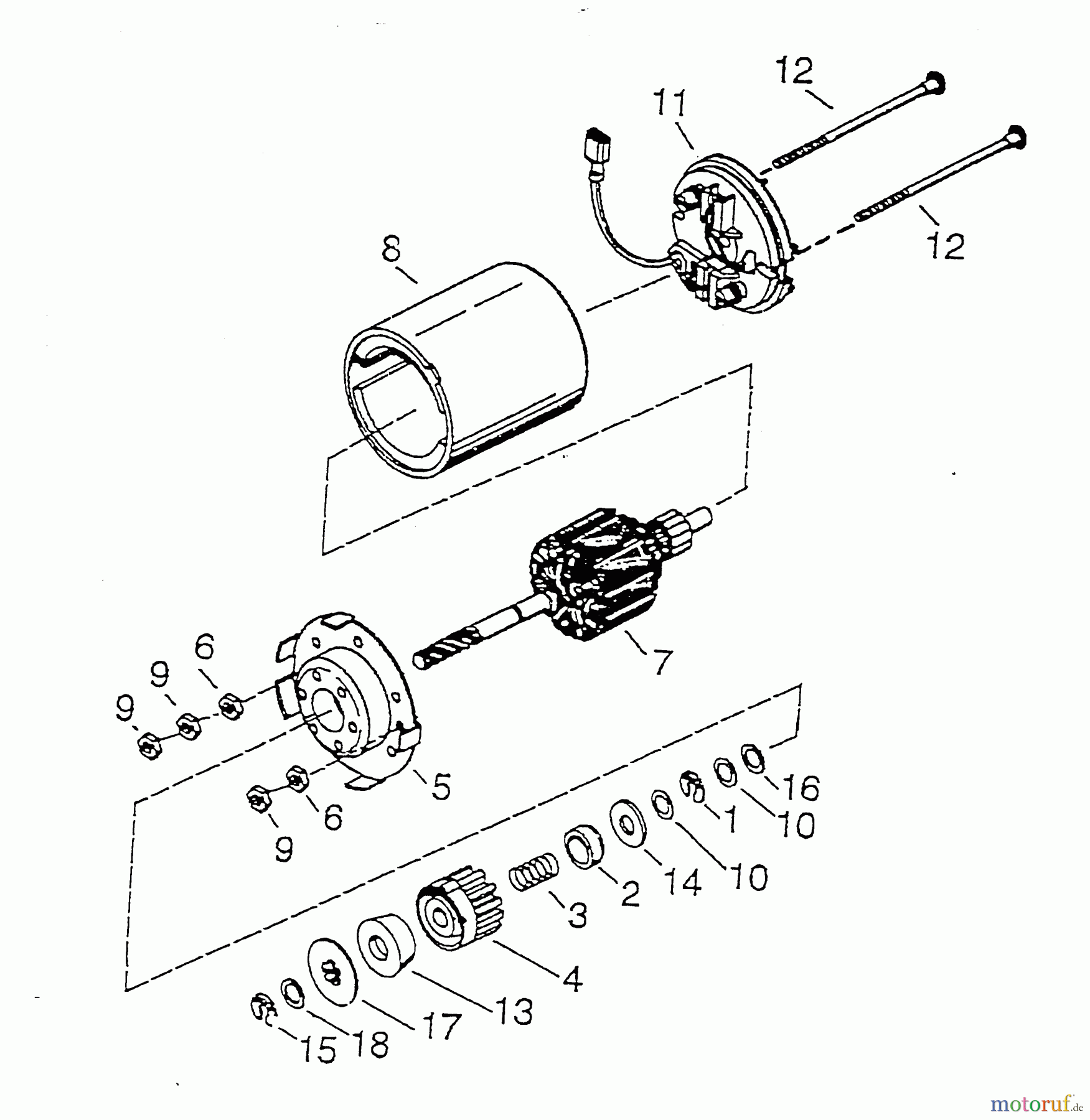  Wolf-Garten Benzinmotoren Tecumseh VLV 60 2032000  (2001) Elektrischer Anlasser