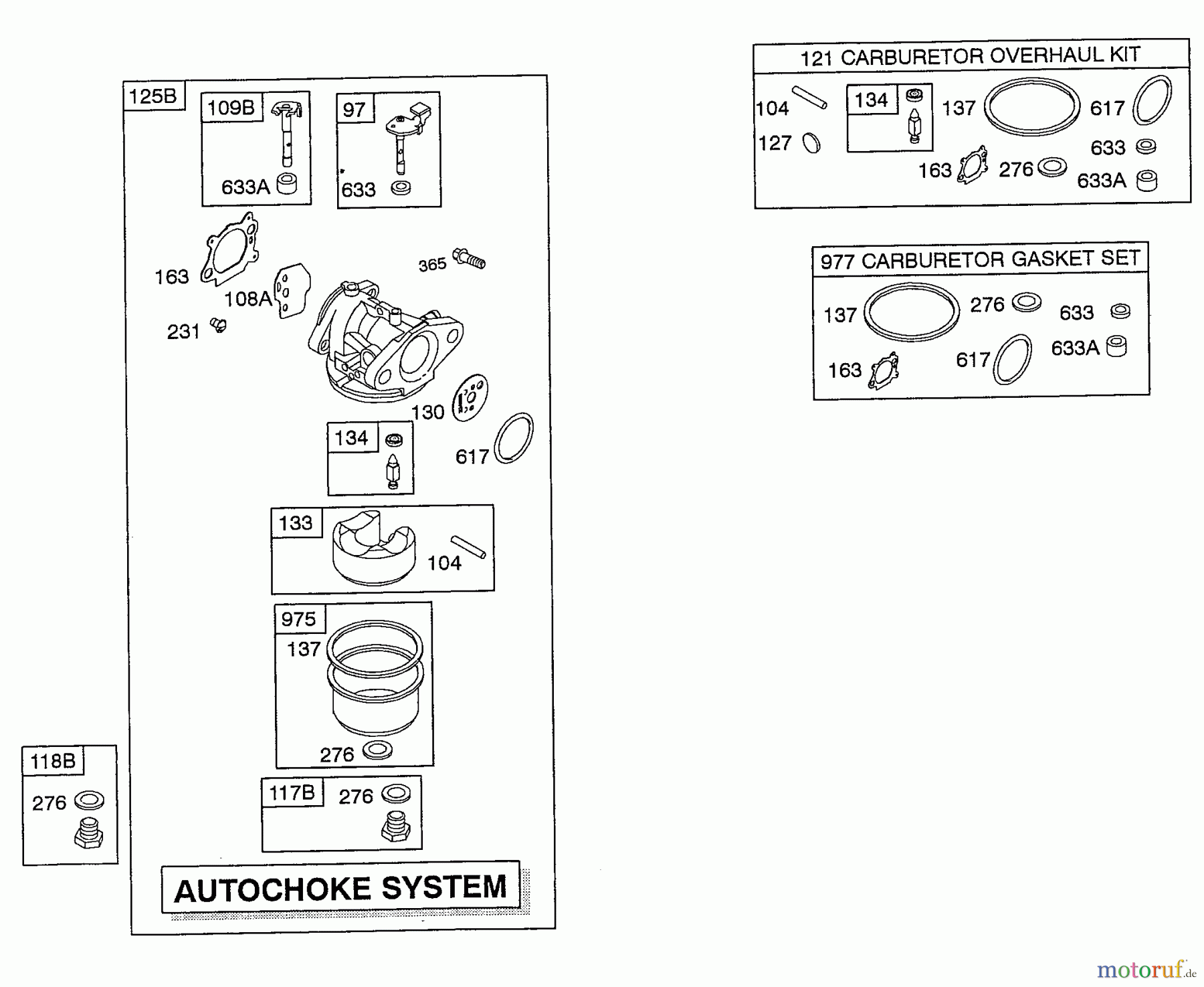  Wolf-Garten Benzinmotoren Briggs&Stratton Quantum 60675 2061000  (2008) Vergaser (Autochoke System)