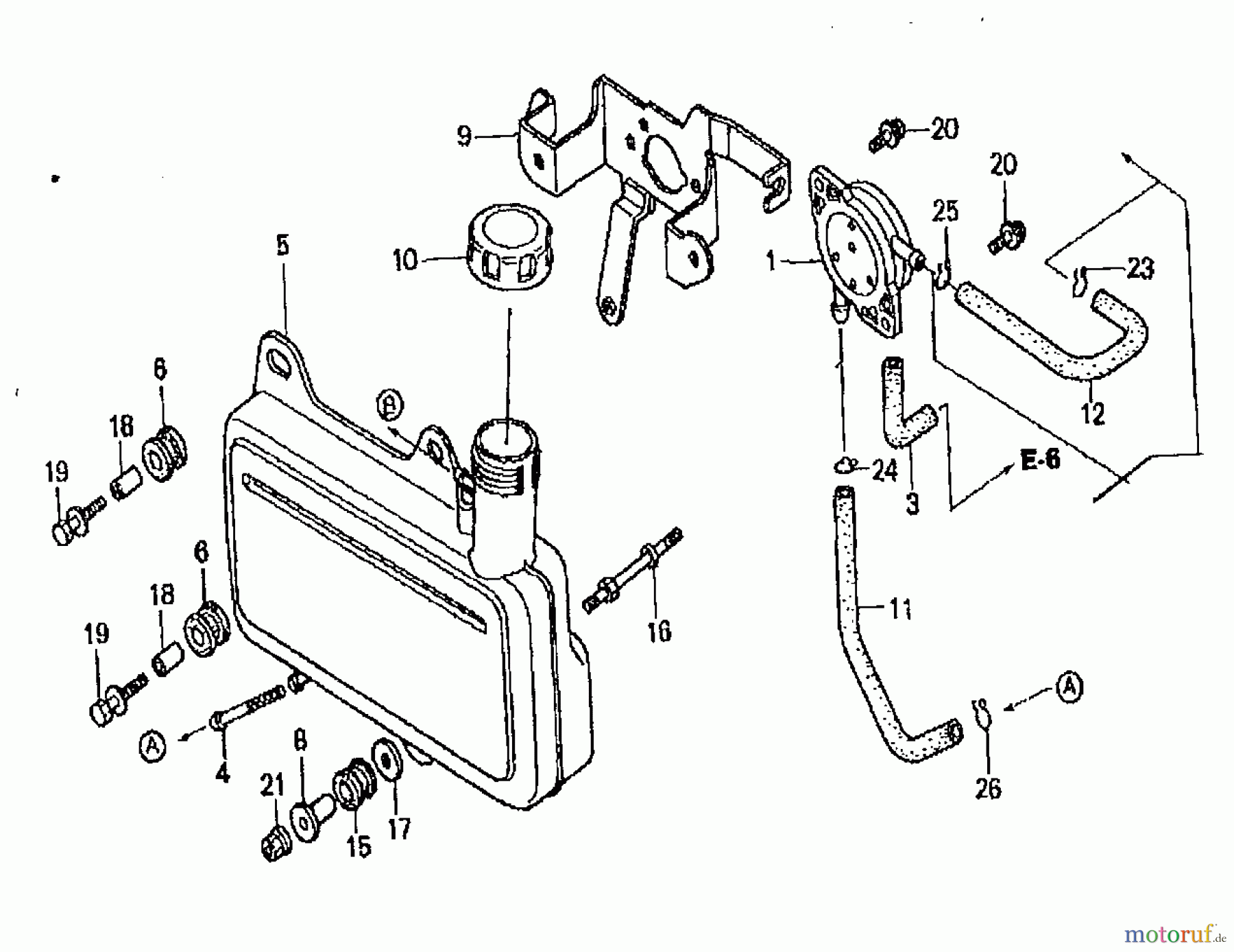 Wolf-Garten Benzinmotoren Honda GC 135 E 2092000 (2008) Tank
