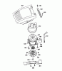 Wolf-Garten 2.38 E 4961080 Serie A (2002) Ersatzteile Abdeckhaube Motor, Messer, Motor