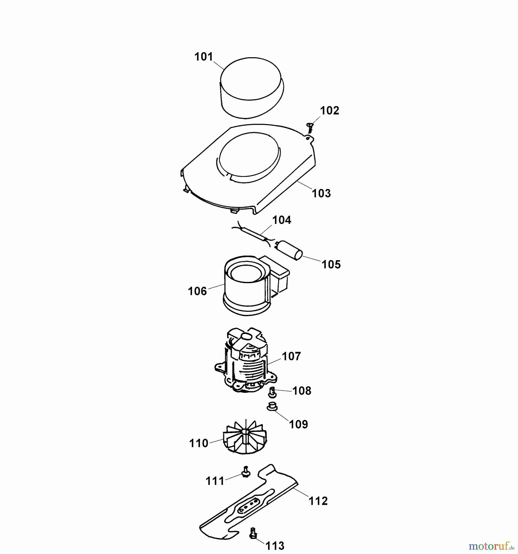  Wolf-Garten Elektromäher 32 EK 4932005 Serie B, C  (2002) Elektromotor, Messer