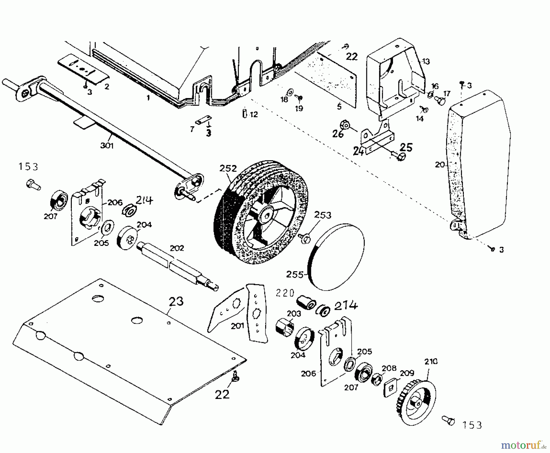  Wolf-Garten Motorvertikutierer UV 32 B 3586080 Serie B  (2000) Messerwalze, Räder
