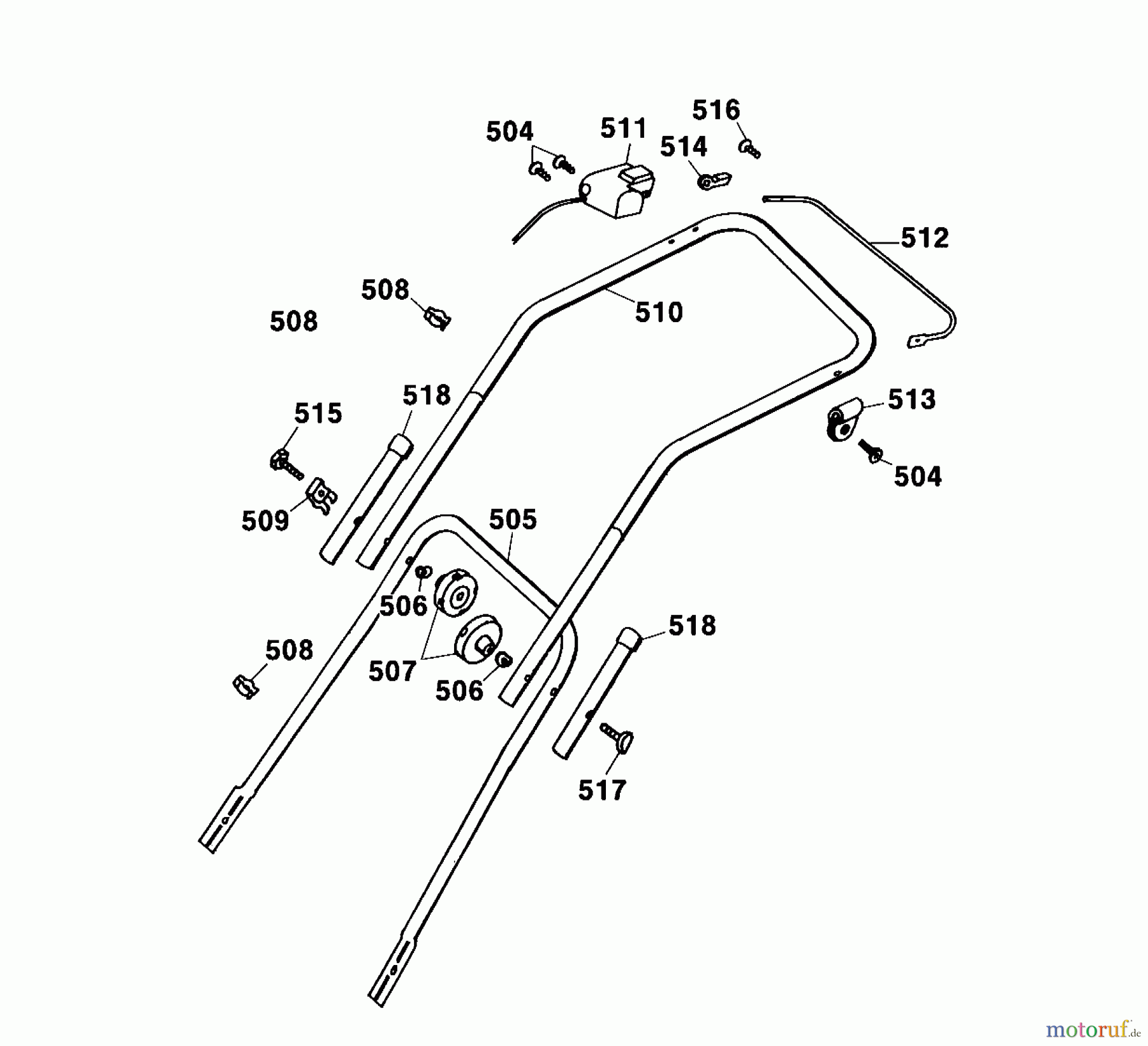 Wolf-Garten Elektromäher Premio 40 EKF 4026003 Serie A, B (2002) Holm