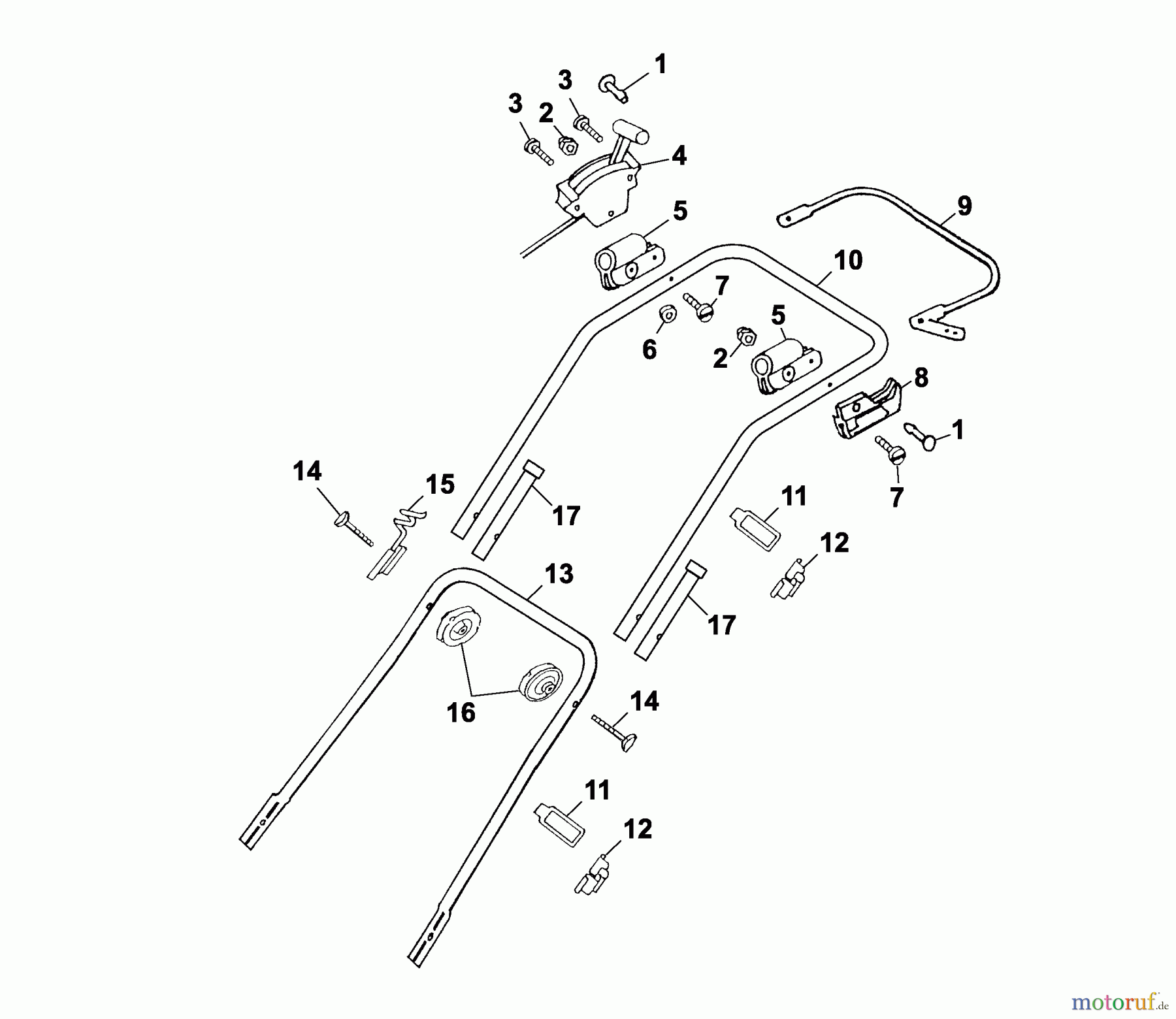 Wolf-Garten Motormäher B 46 TB 4602080 Serie D (2005) Holm
