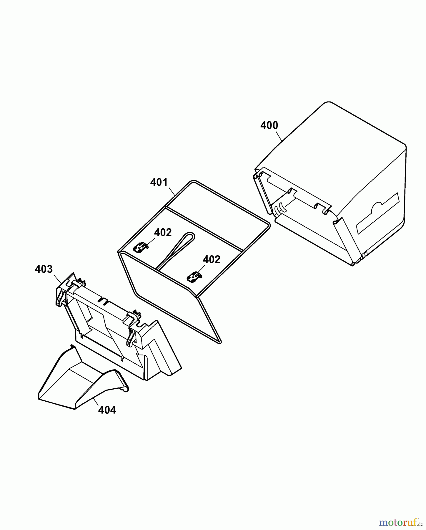 Wolf-Garten Elektromäher 2.37 XC 4917006 Serie B (2007) Grasfangsack