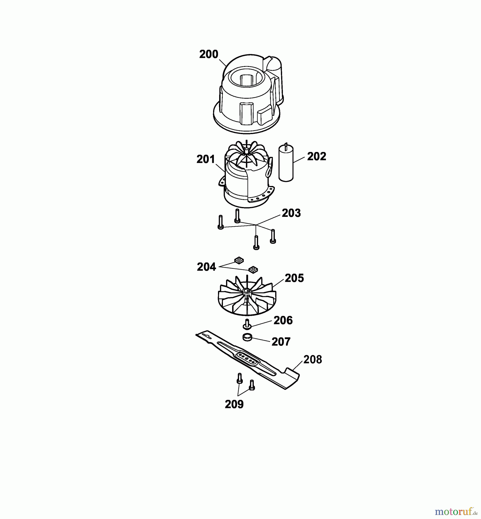 Wolf-Garten Elektromäher Power Edition 34 E 4924003 Serie A (2005) Elektromotor, Messer