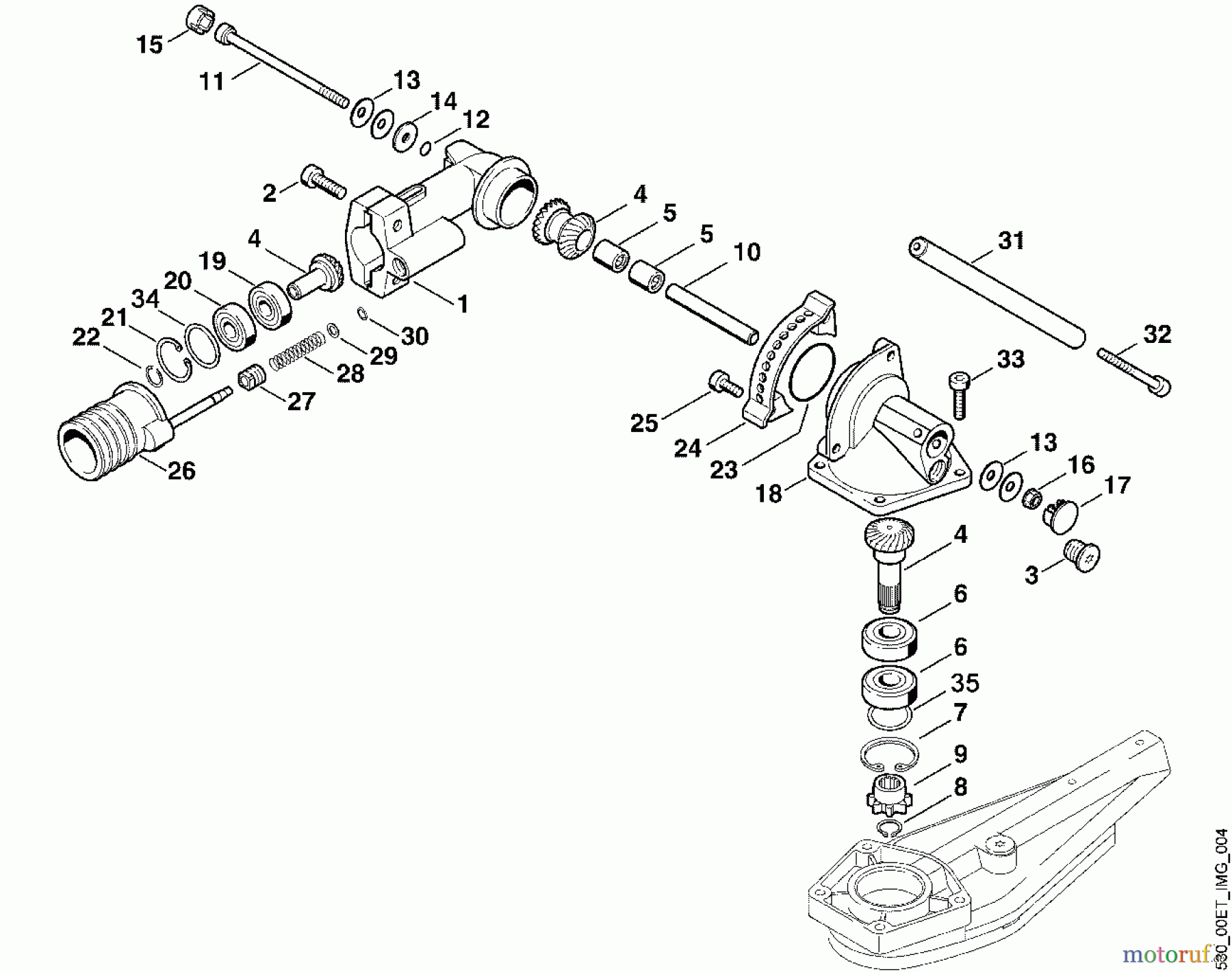 Viking Handgeführte Elektrogeräte Heckenschneider Elektro HEL 700, 700 K C - Getriebe HG 900