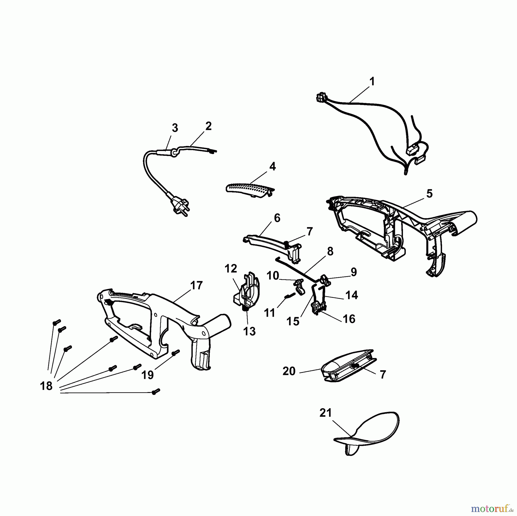 Wolf-Garten Elektroheckenscheren HSE 55 V 7445003 Serie A (2007) Holm