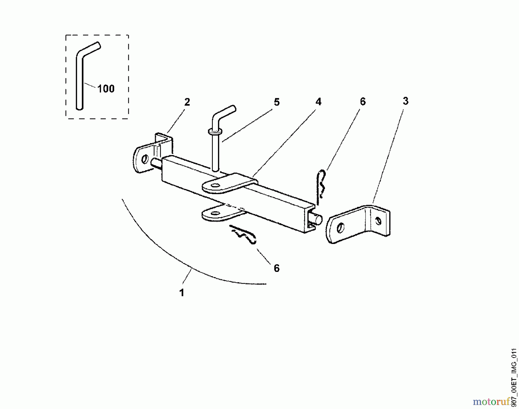 Viking Aufsitzmäher Zubehör Aufsitzmäher RC 700 Anhängevorrichtung A - Anhängervorrichtung