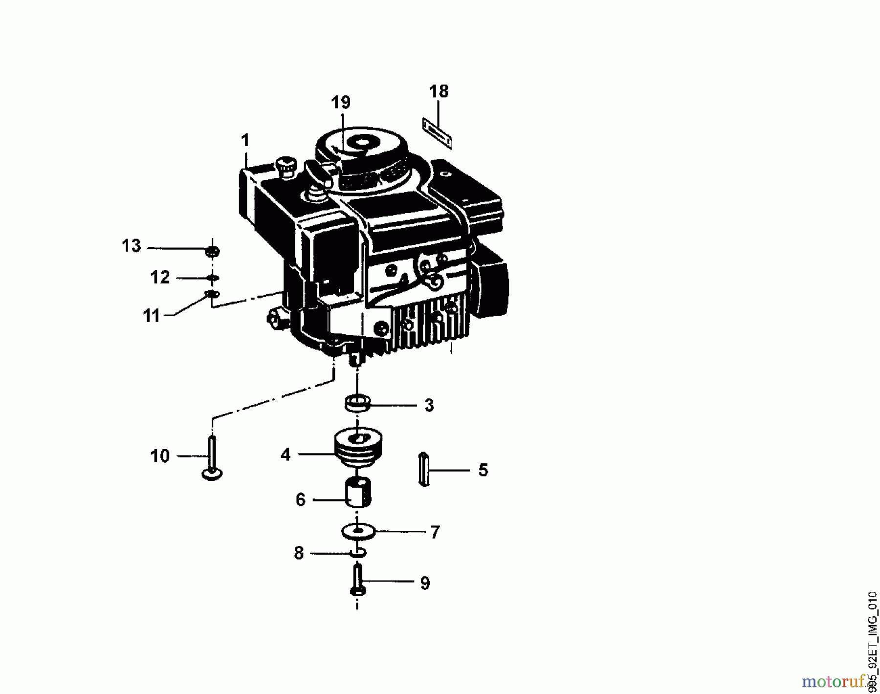 Viking Häcksler Benzin AB 4099 SE F - Motor