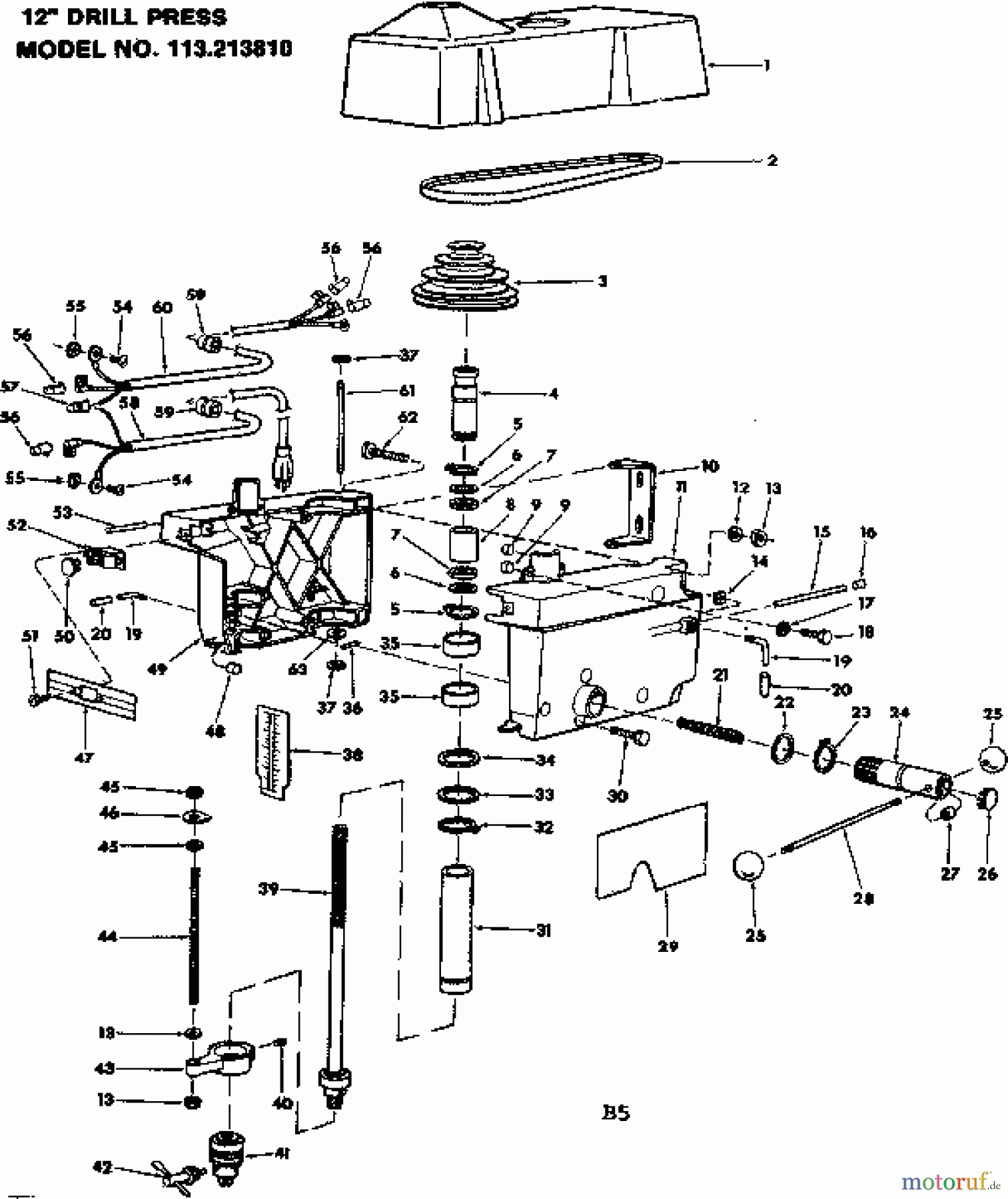 CRAFTSMAN Divers 12 IN. DRILL PRESS 113.213810 Seite 2