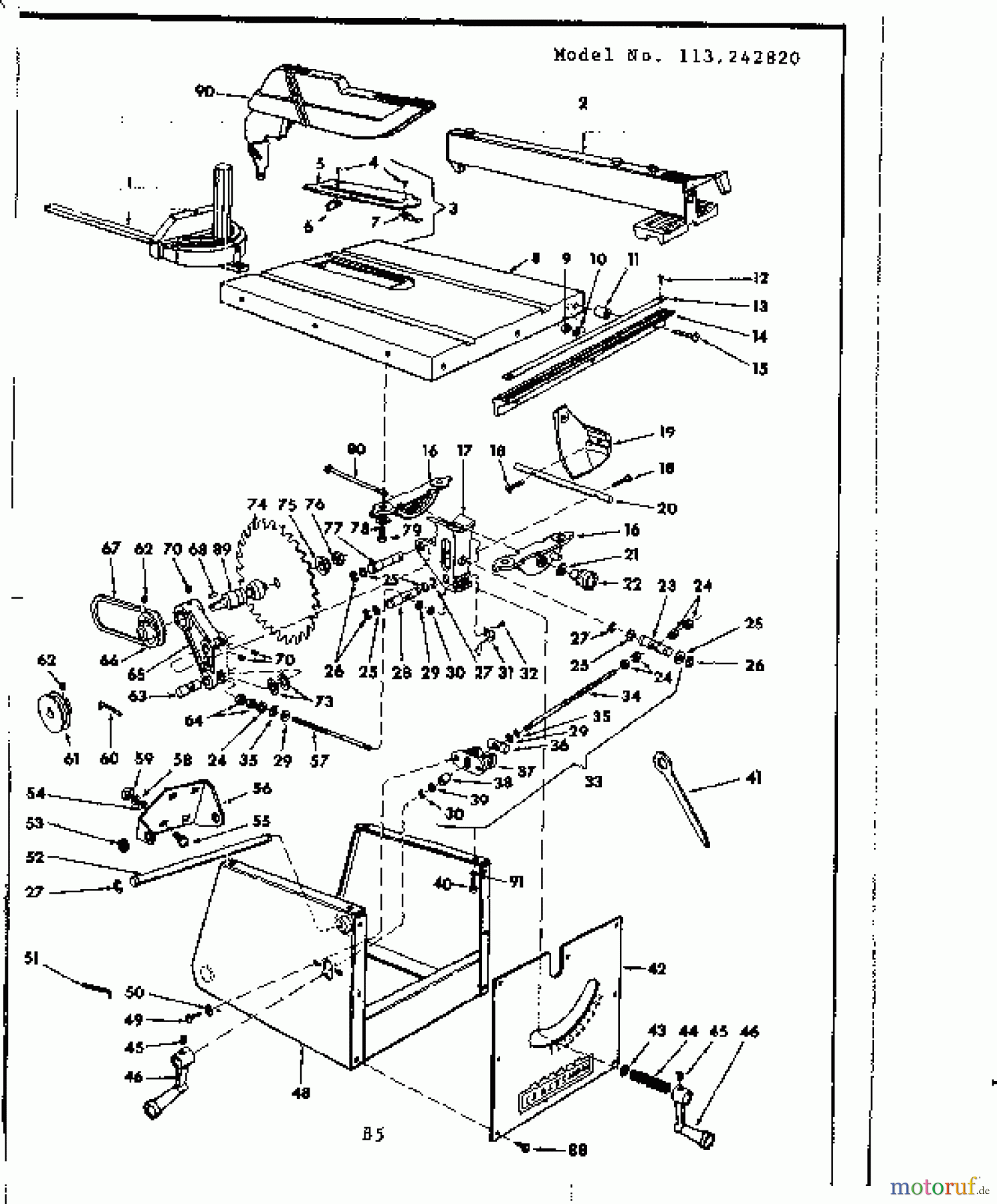CRAFTSMAN Divers BENCH SAW 8 IN 113.242820 Seite 2