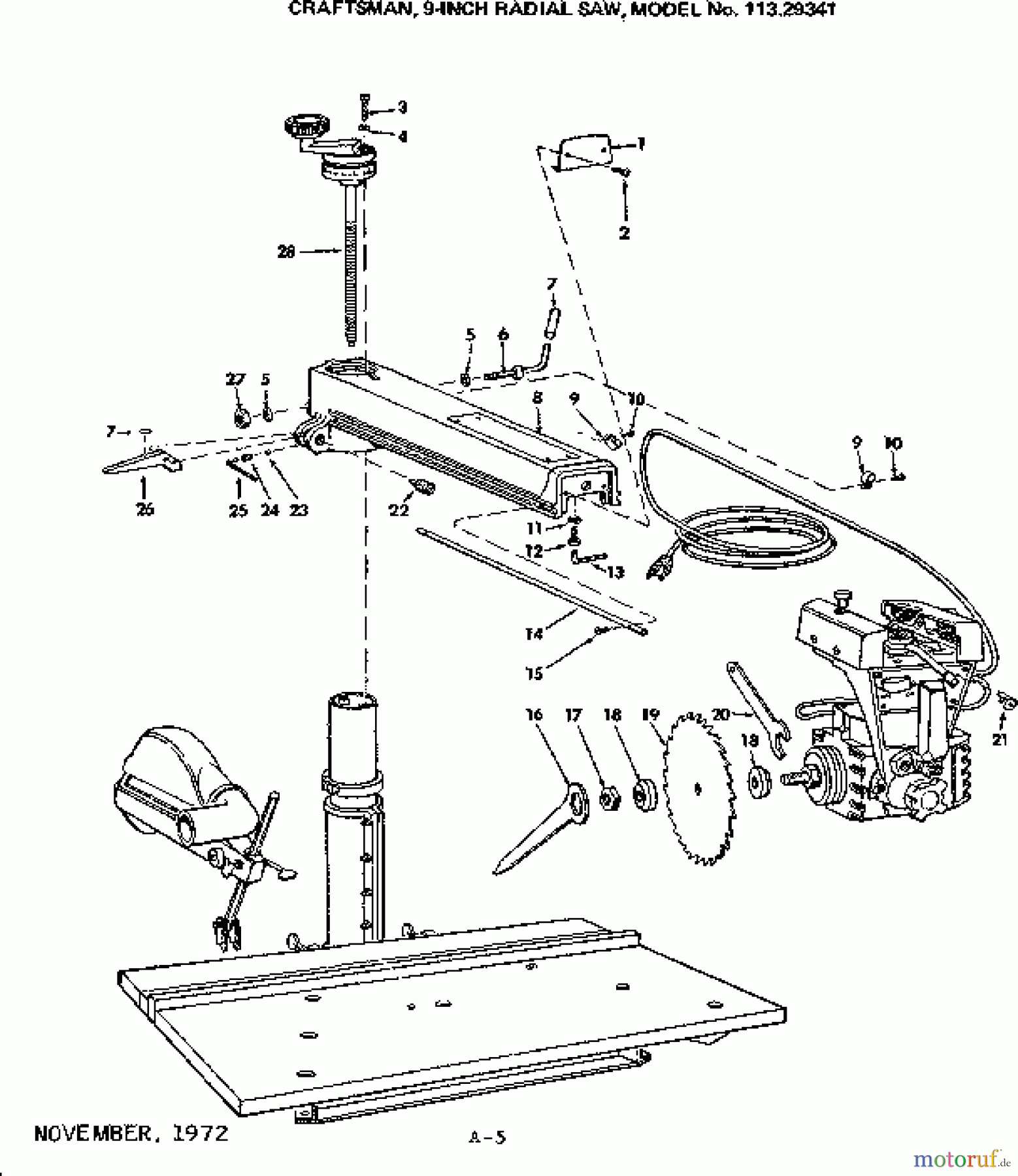 CRAFTSMAN Divers 9 IN RADIAL SAW 113.29341 Seite 1