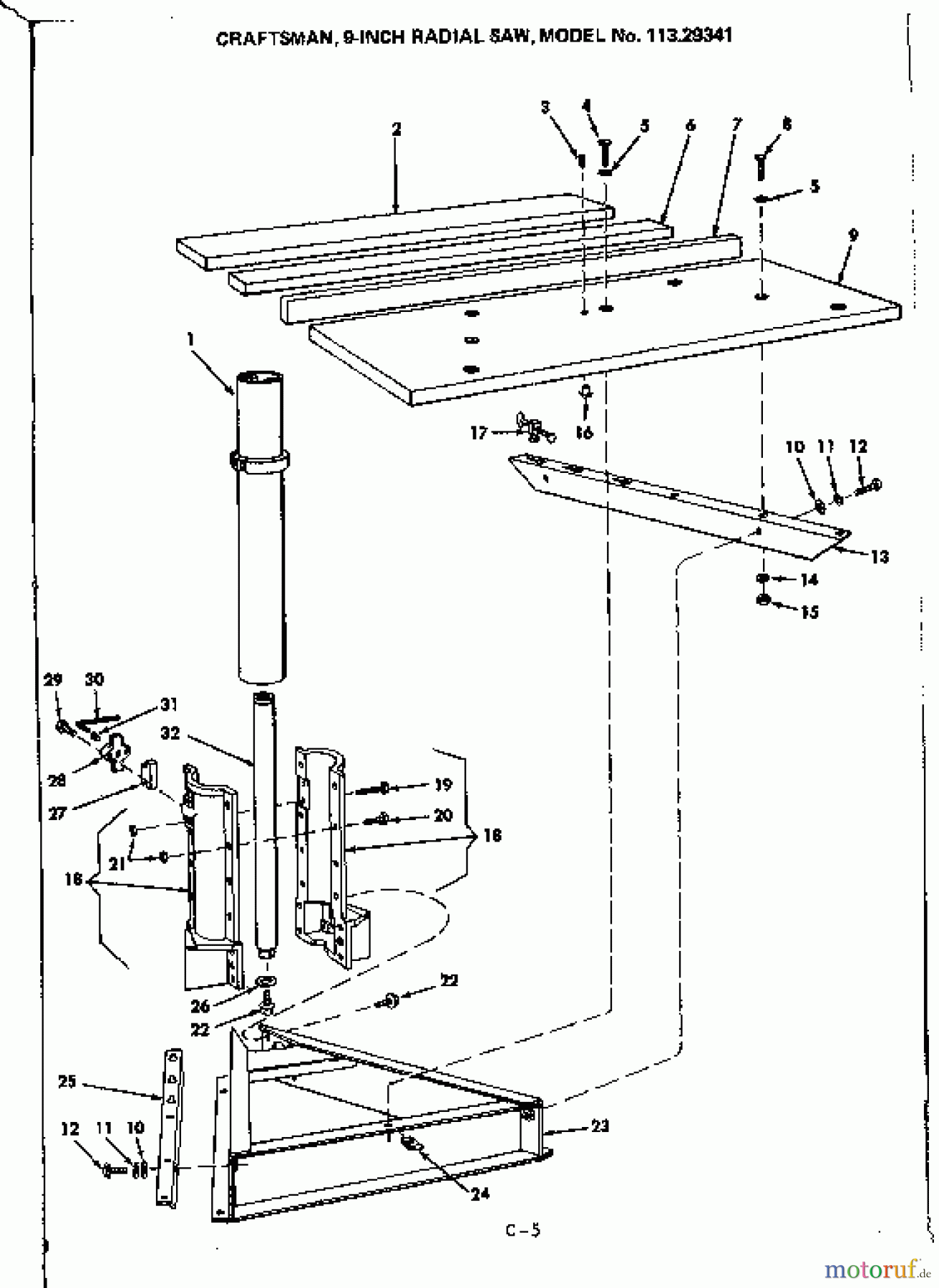 CRAFTSMAN Divers 9 IN RADIAL SAW 113.29341 Seite 3