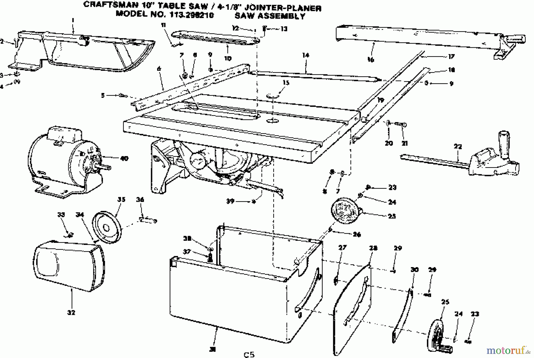 CRAFTSMAN Divers 10 IN. TABLE SA 113.298210 Seite 3