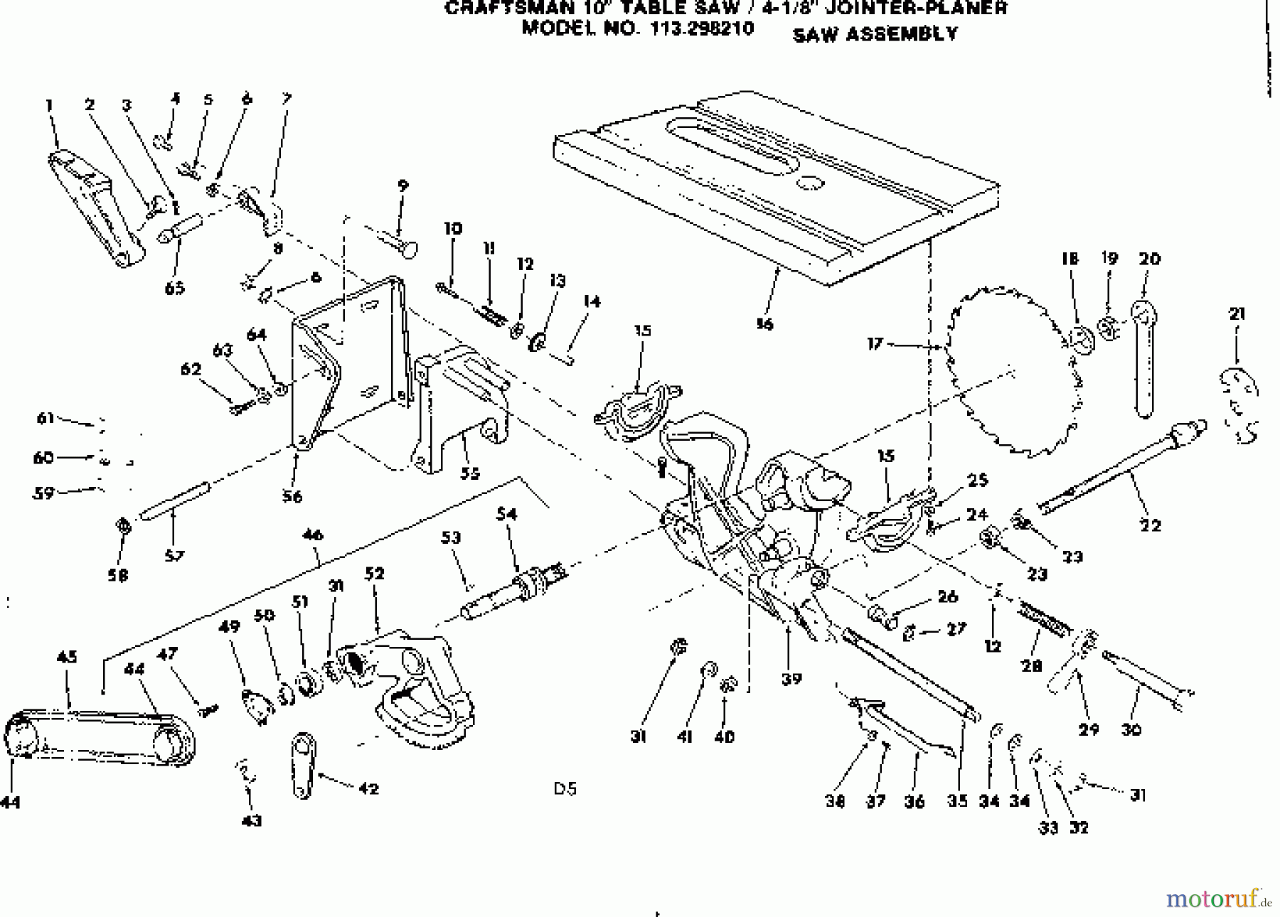 CRAFTSMAN Divers 10 IN. TABLE SA 113.298210 Seite 4