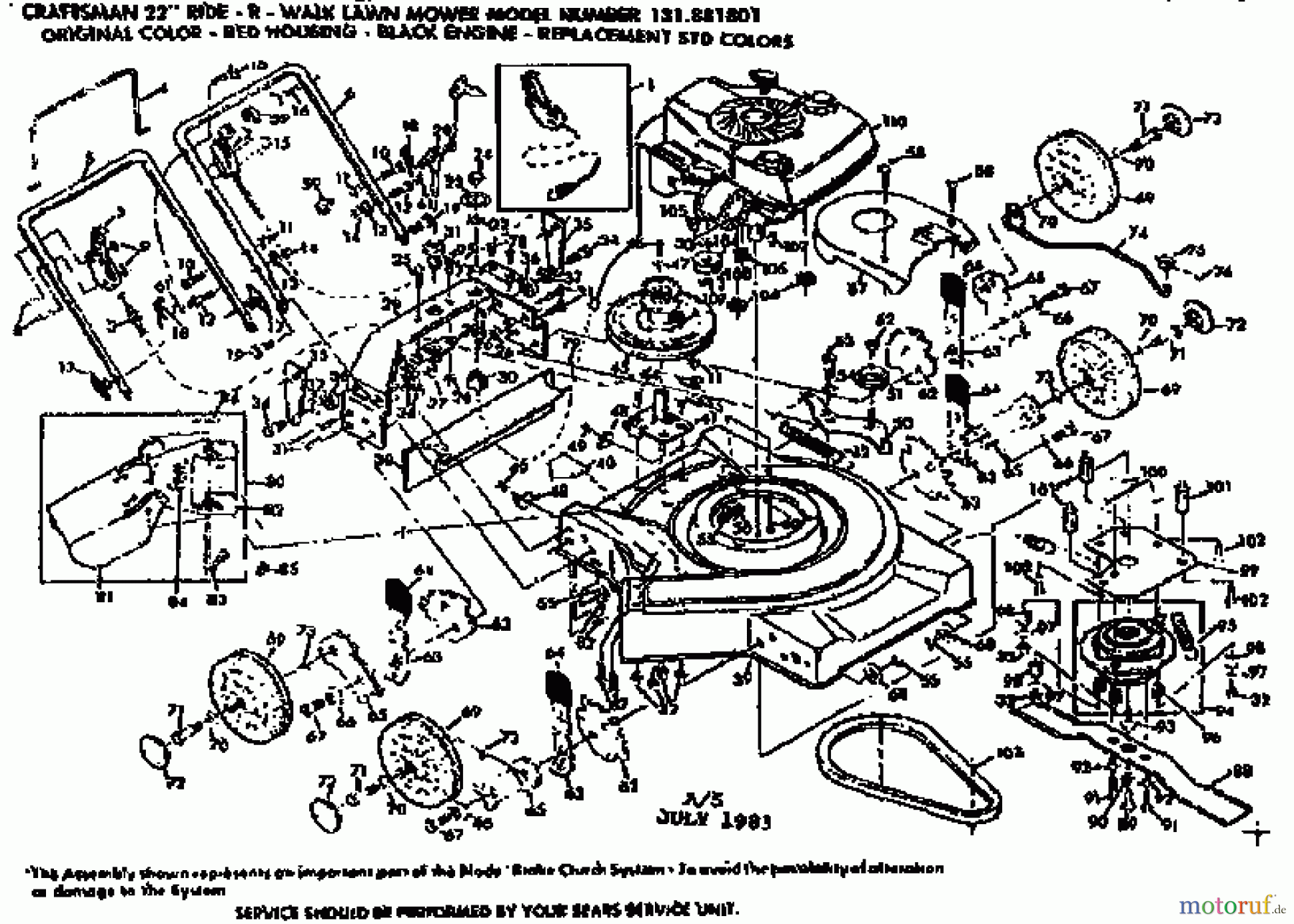 CRAFTSMAN Divers 22 IN. LAWN MOWER 131.881801 Seite 1