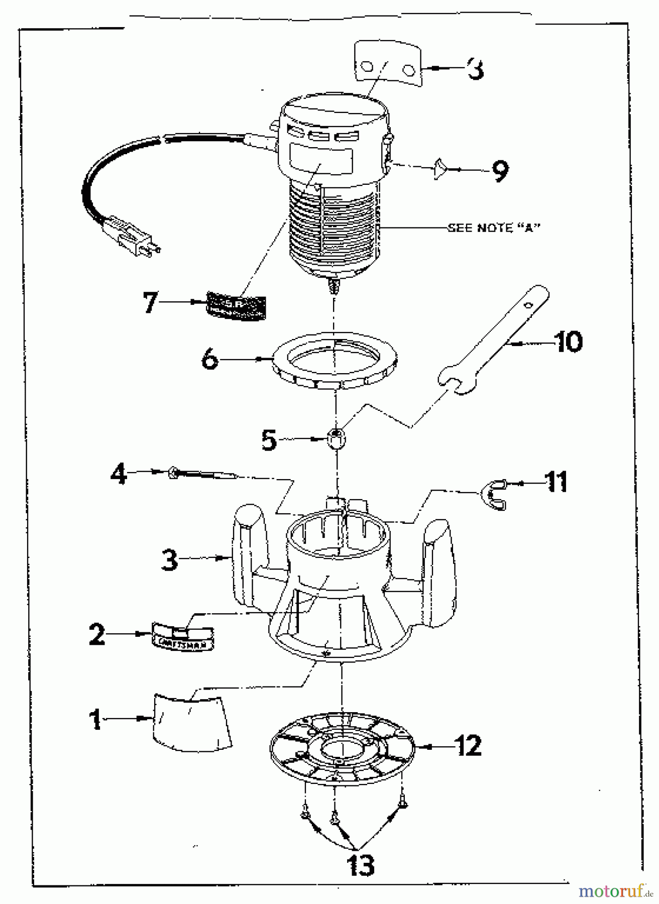  CRAFTSMAN Divers FRÄSMASCHINE 315.17301 Seite 2
