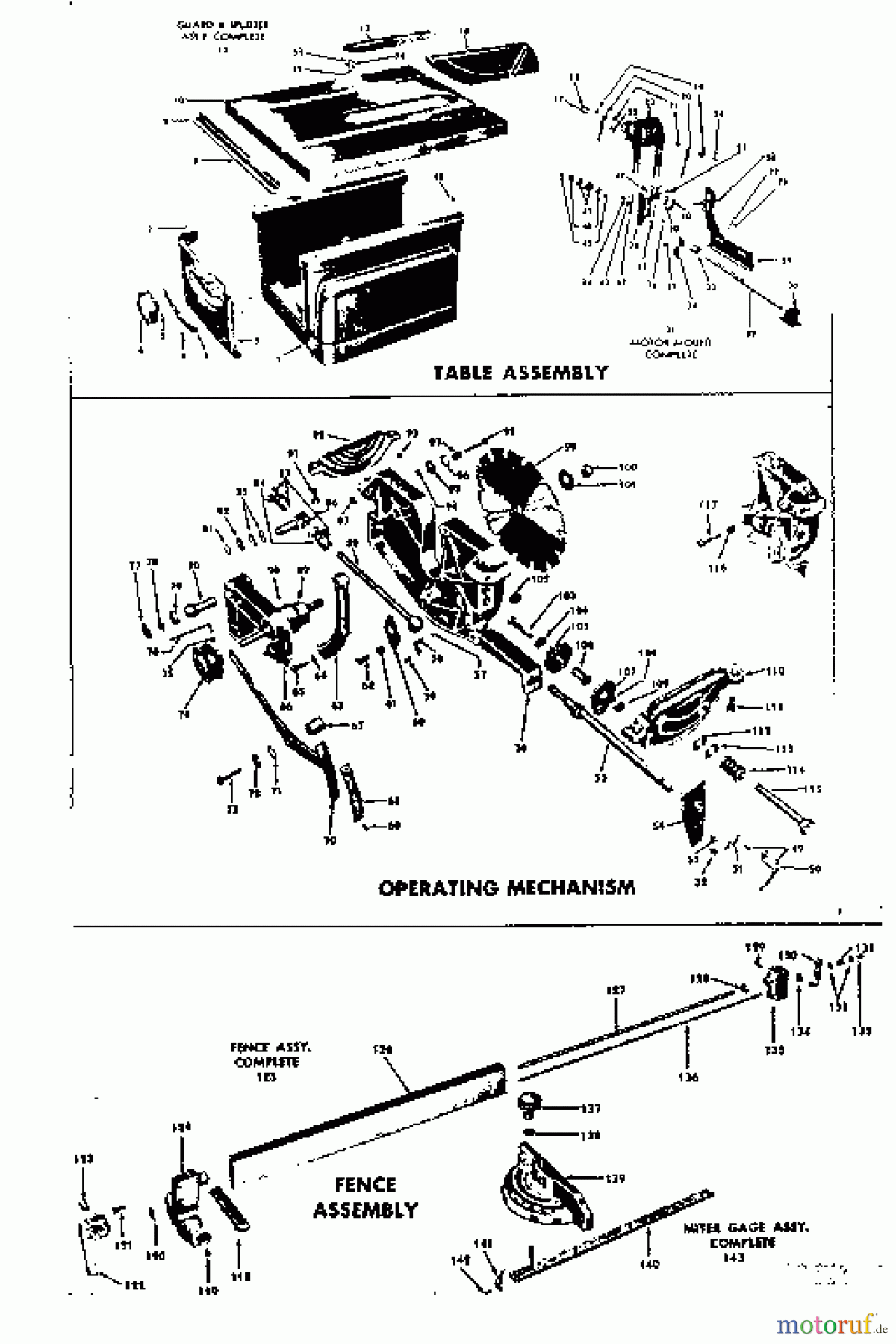  CRAFTSMAN Divers TISCHSÄGE 113.23832 Seite 1