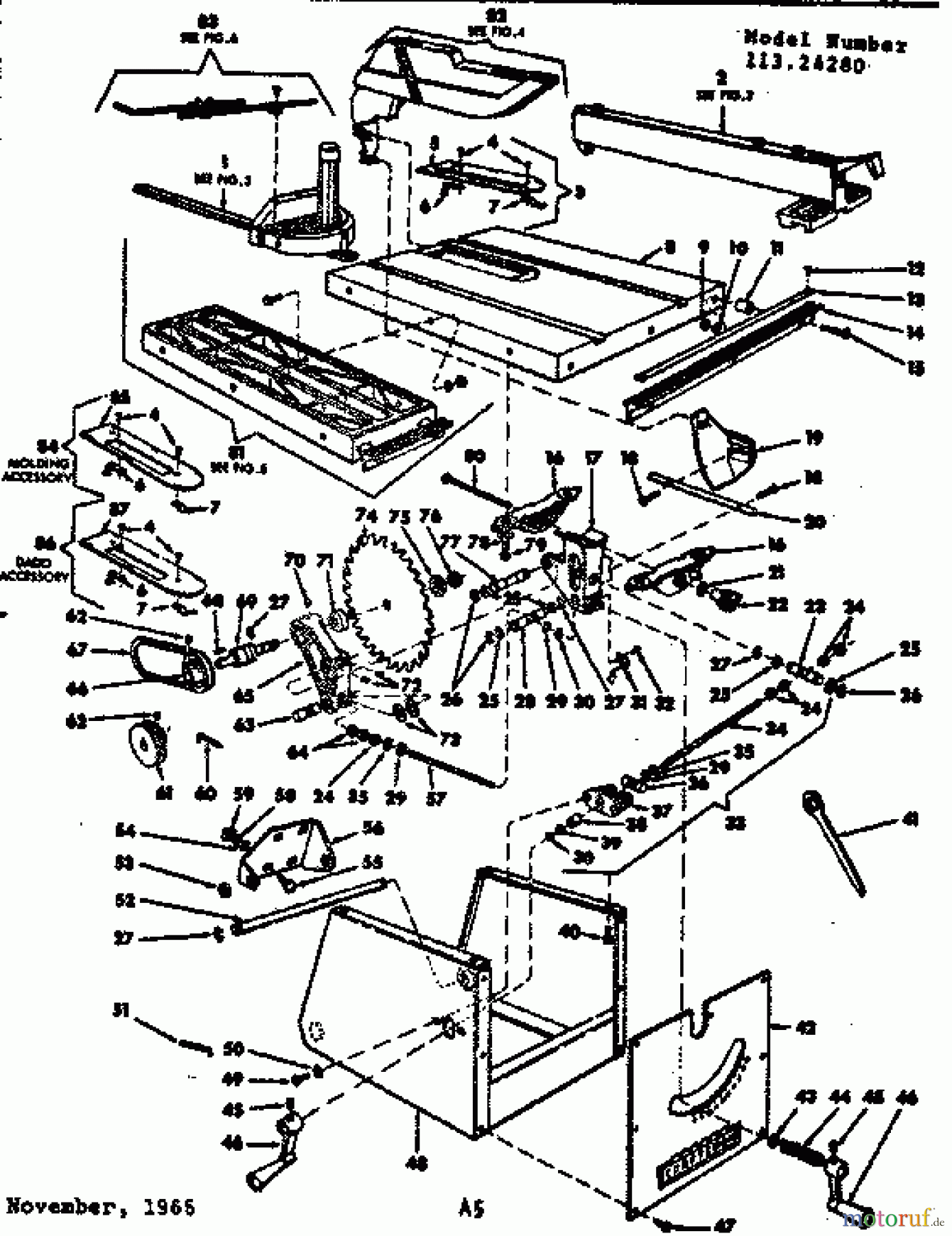 CRAFTSMAN Divers BENCH SAW 8 113.24280 Seite 1