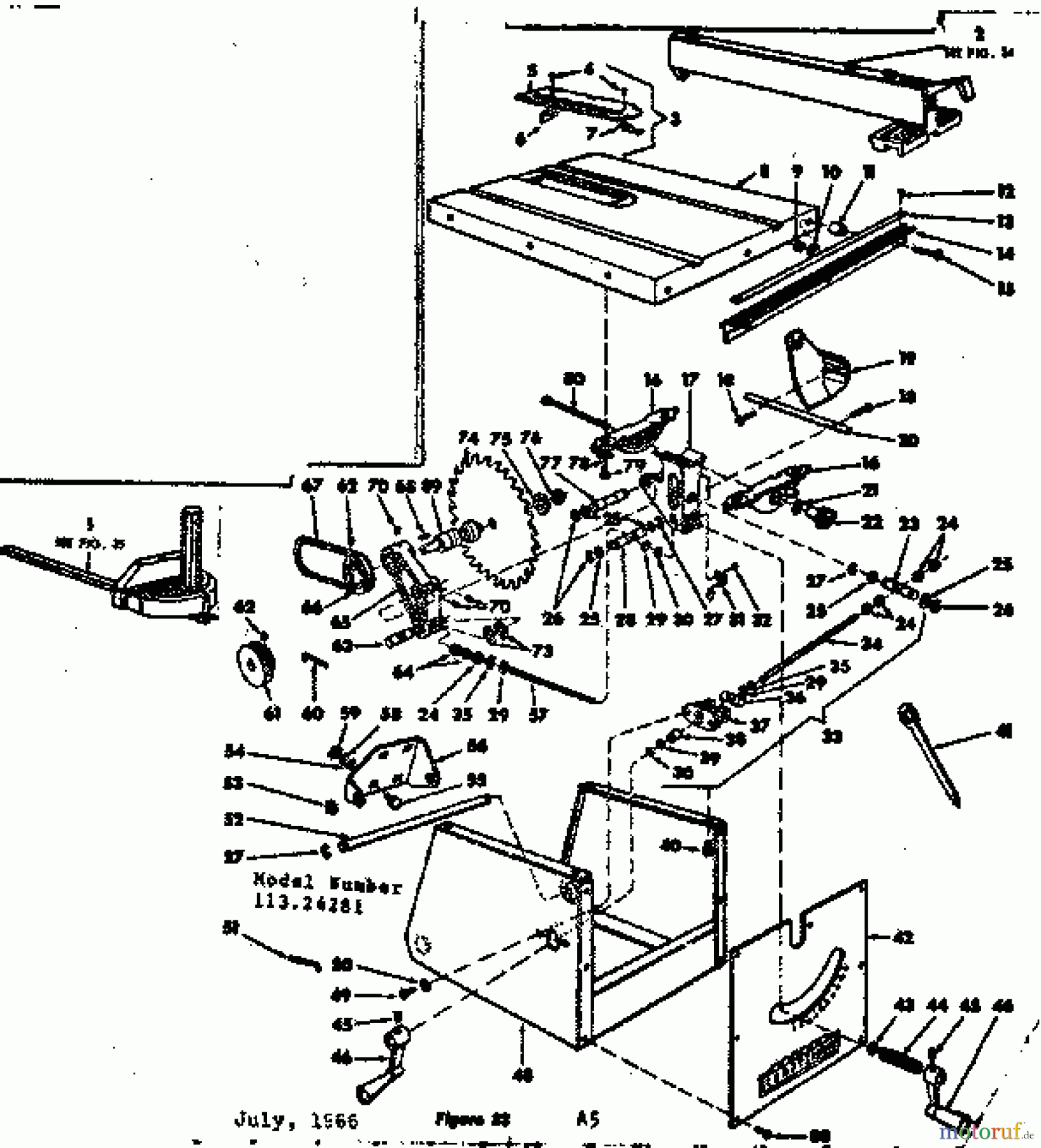 CRAFTSMAN Divers BENCH SAW 8 113.24281 Seite 1