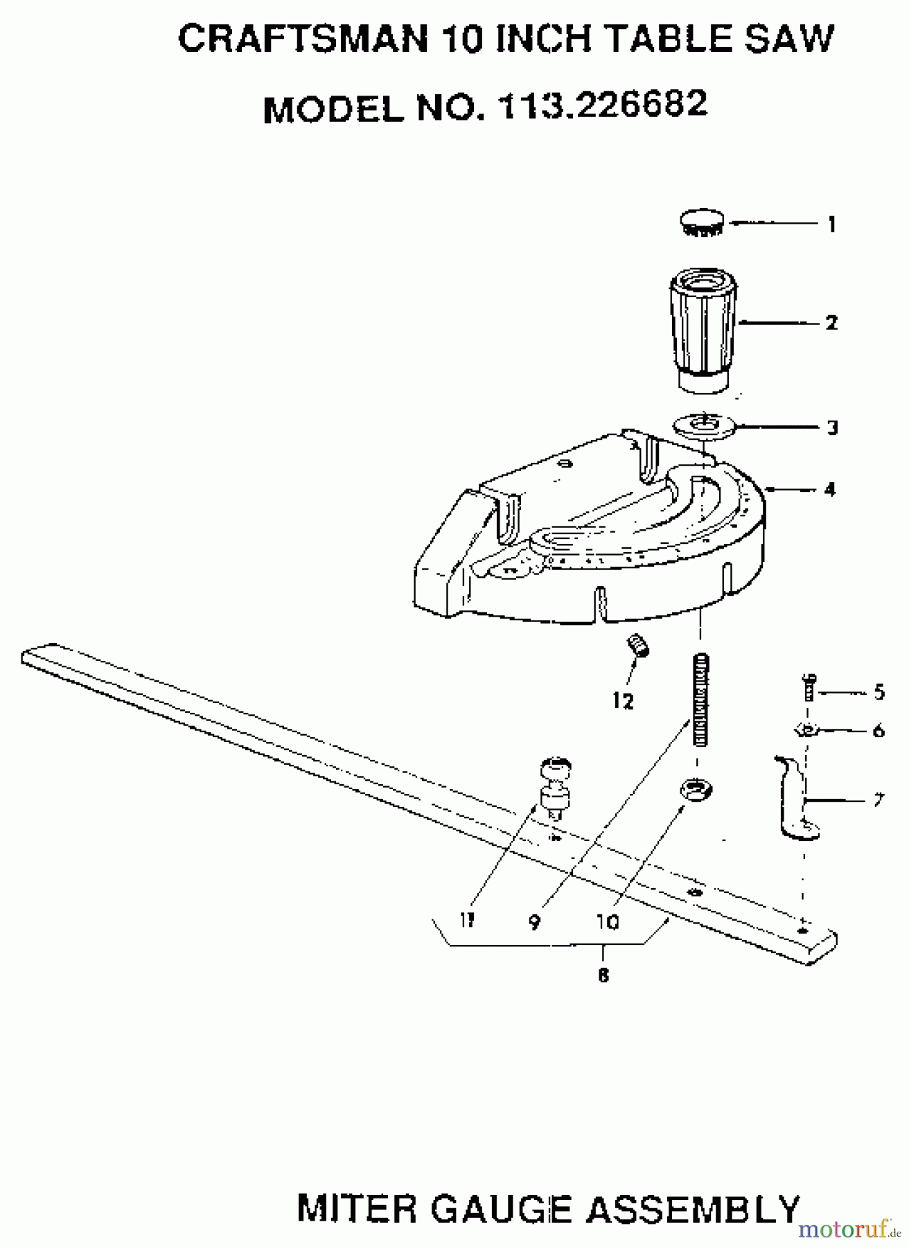 CRAFTSMAN Divers SÄGE 113.226682 Seite 5