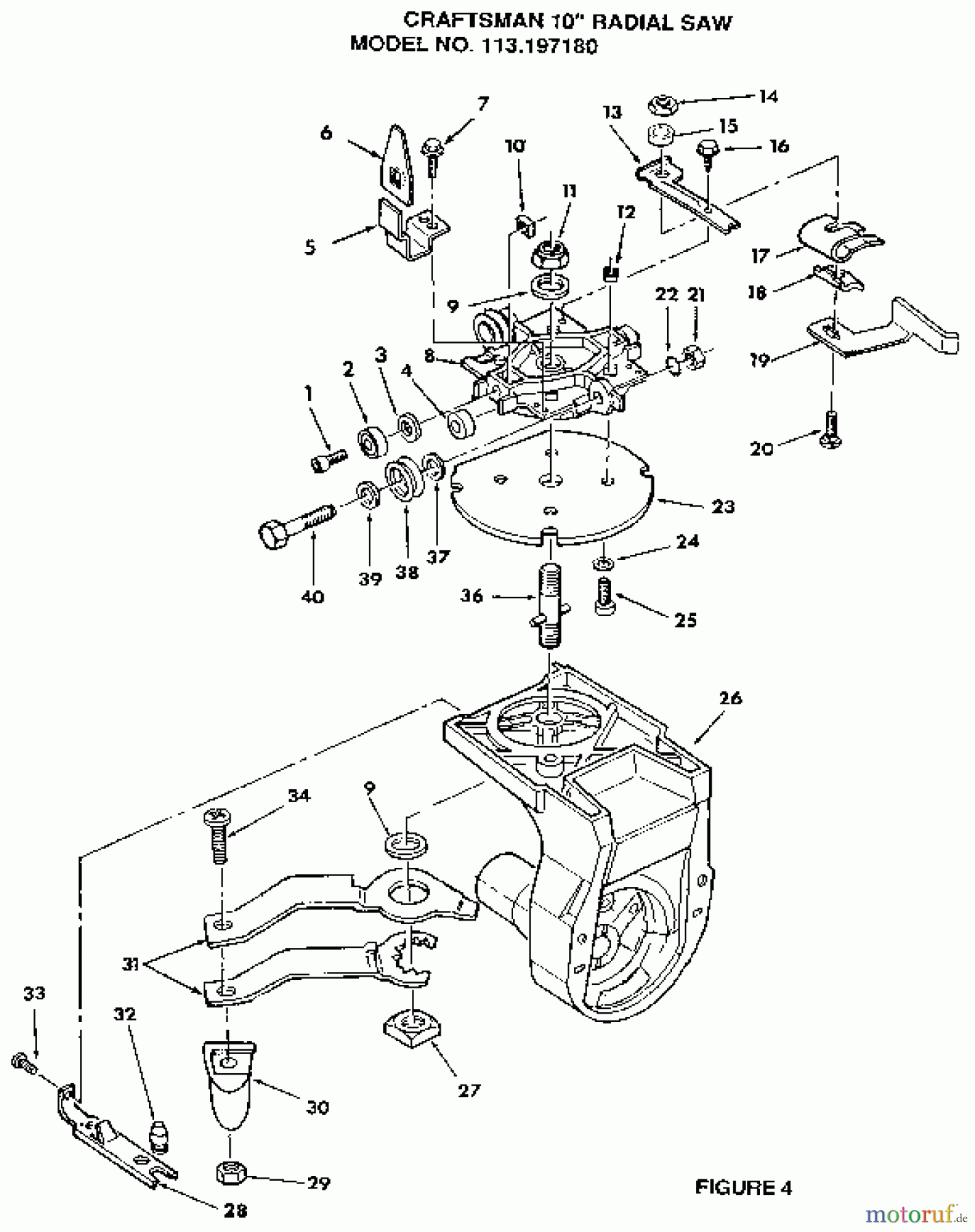 CRAFTSMAN Divers RADIAL SAW 113.197180 Seite 4