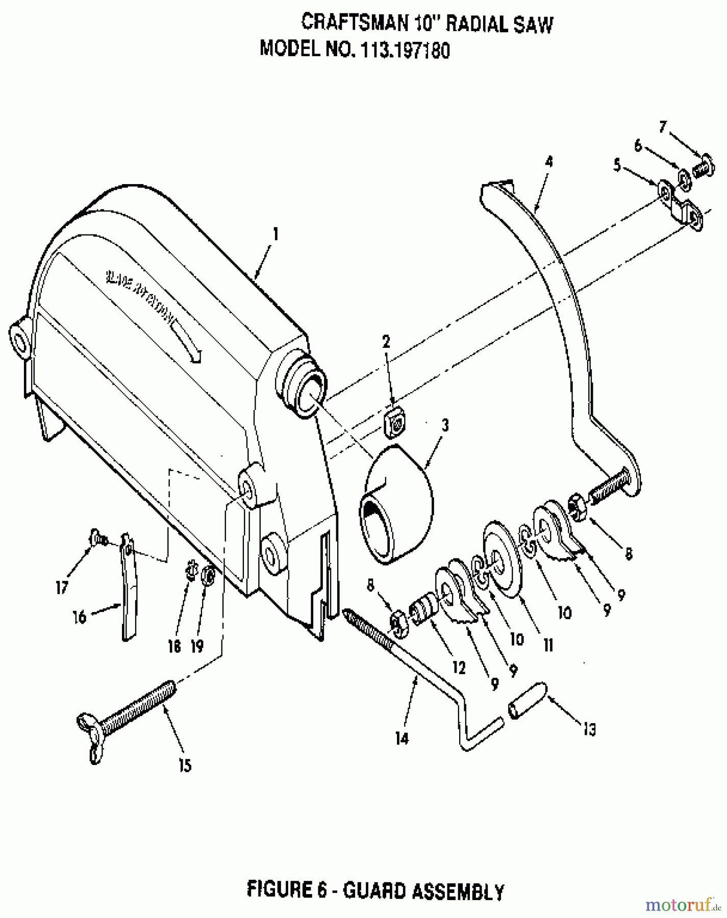  CRAFTSMAN Divers RADIAL SAW 113.197180 Seite 6