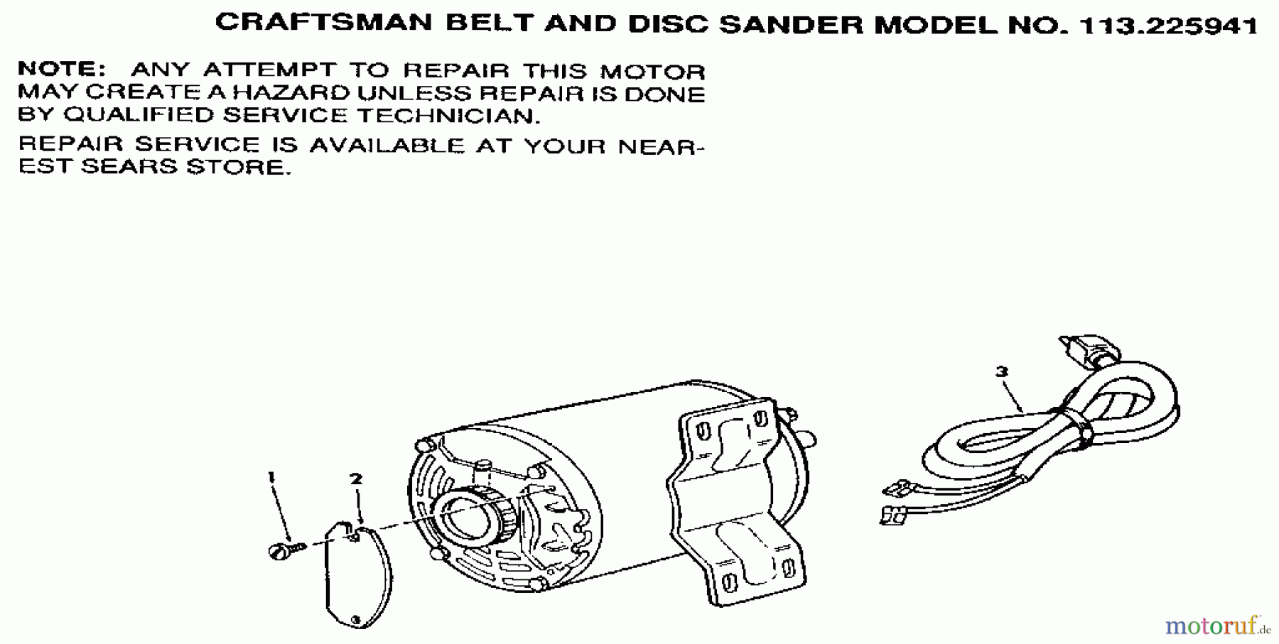 CRAFTSMAN Divers SCHEIBENSCHLEIFER 113.X225941 Seite 3