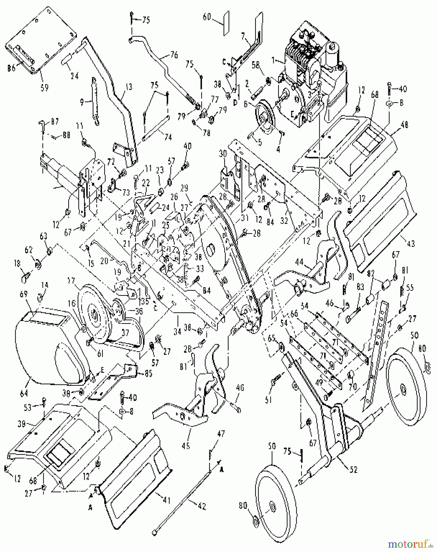  CRAFTSMAN Divers TILLER ATTACHMENT 842.252440 Seite 1