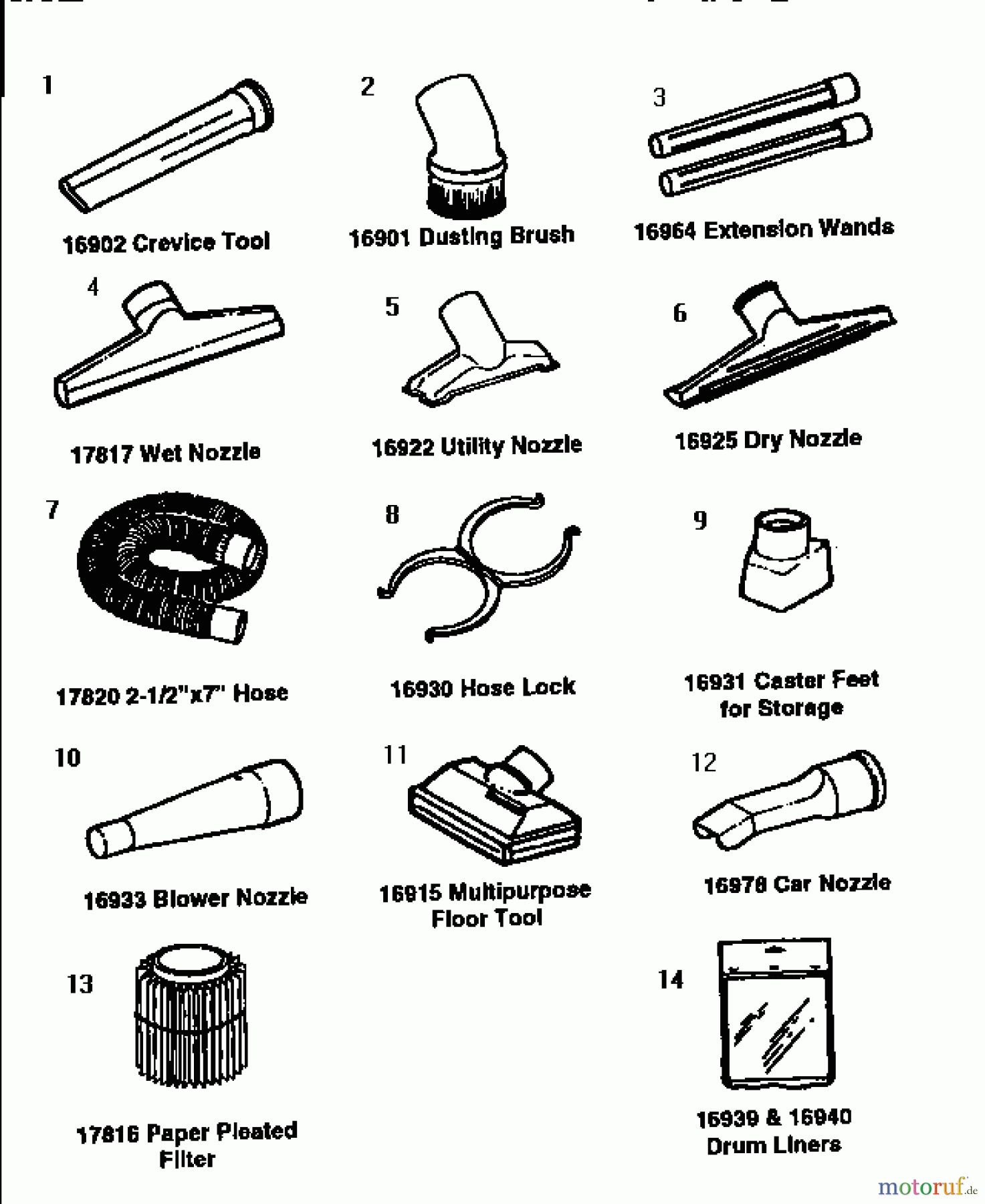 CRAFTSMAN Divers 16G WET/DRY VAC 113.177040 Seite 2