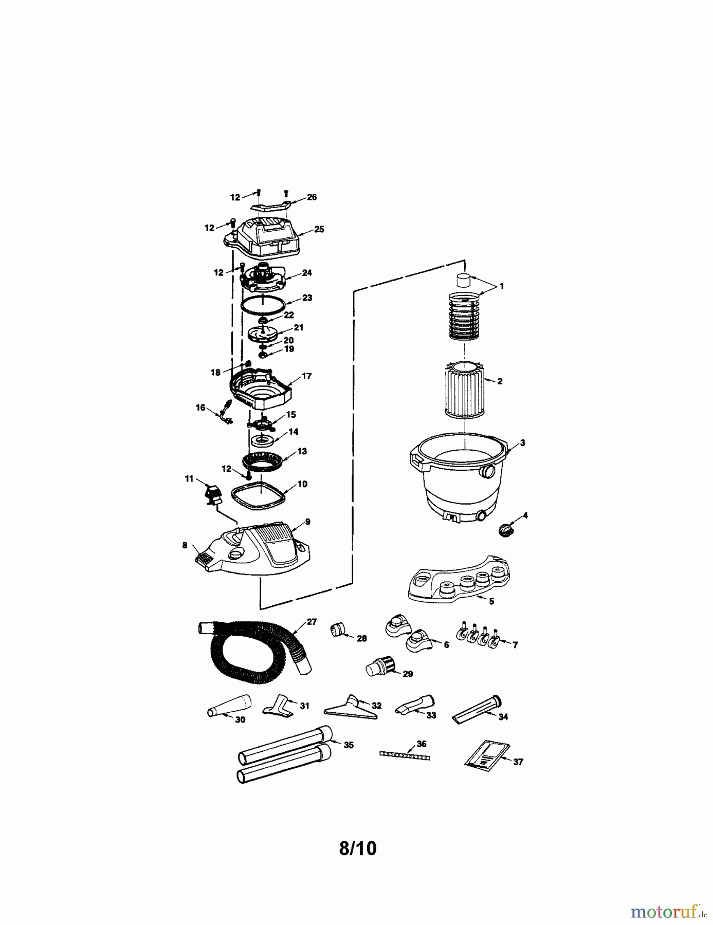 CRAFTSMAN Divers WET/DRY VAC 113.170660 Seite 1