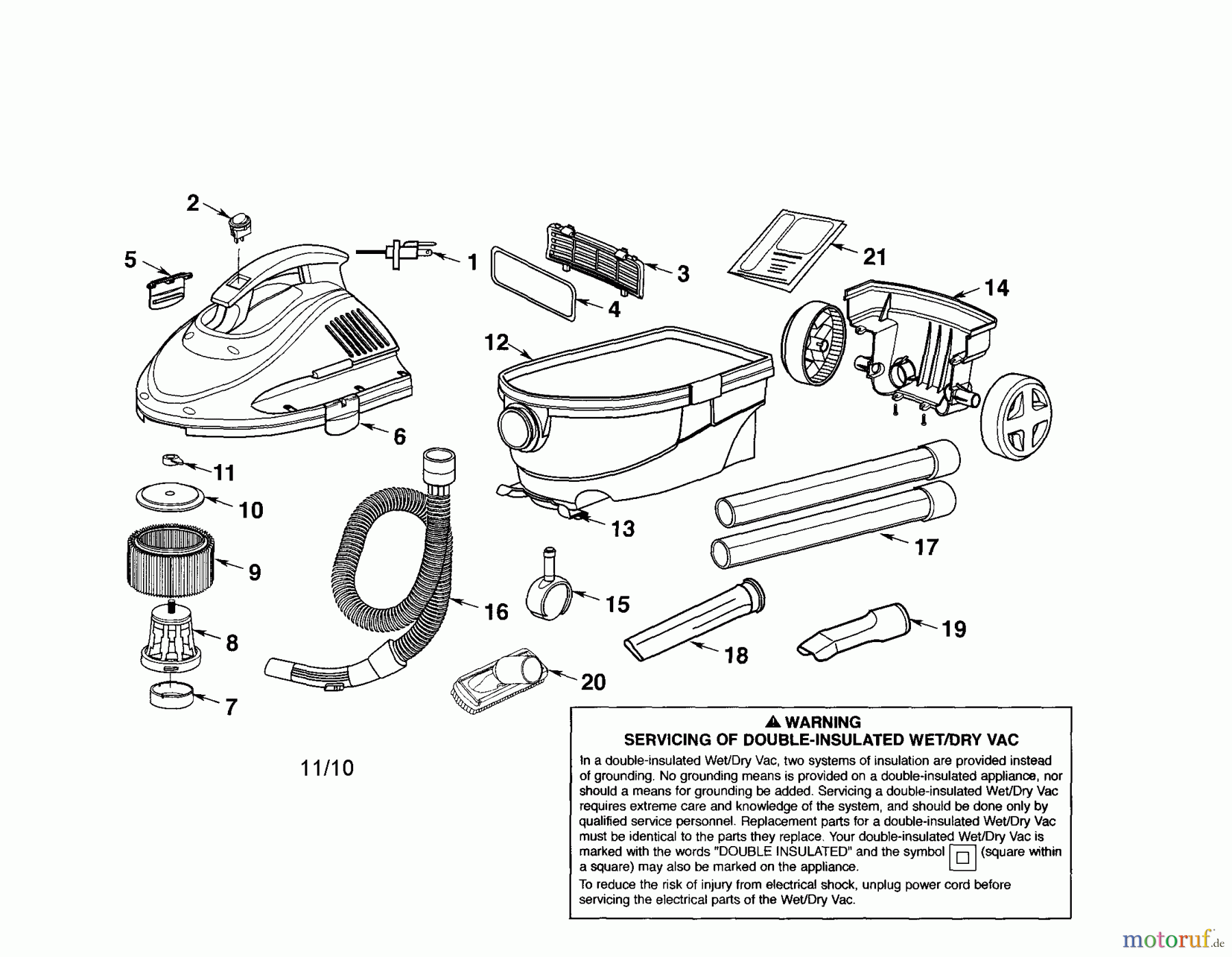 CRAFTSMAN Divers WET/DRY VAC 113.176120 Seite 1