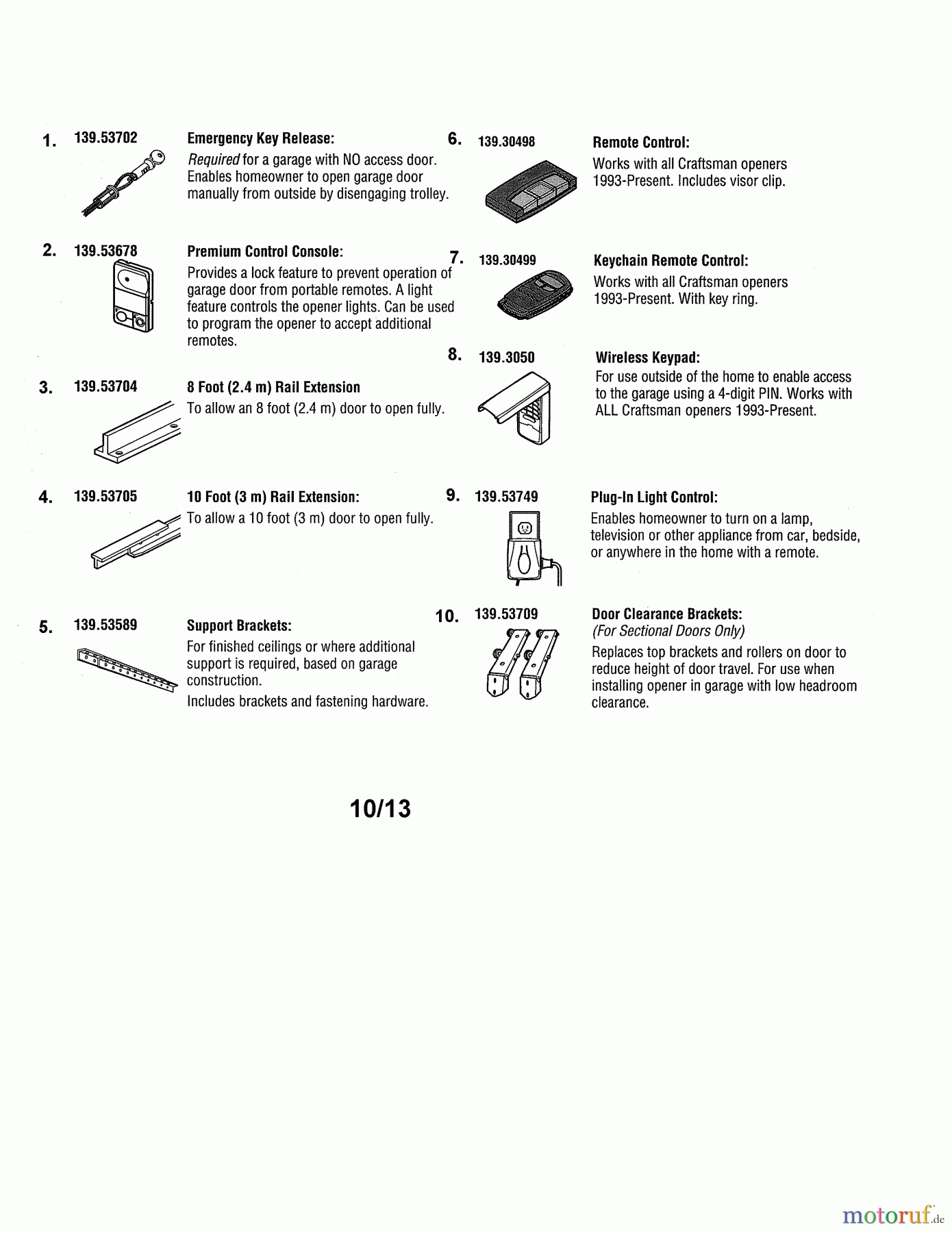  CRAFTSMAN Divers DE-GARAGE DOOR OPENER 139.536481DM Seite 4