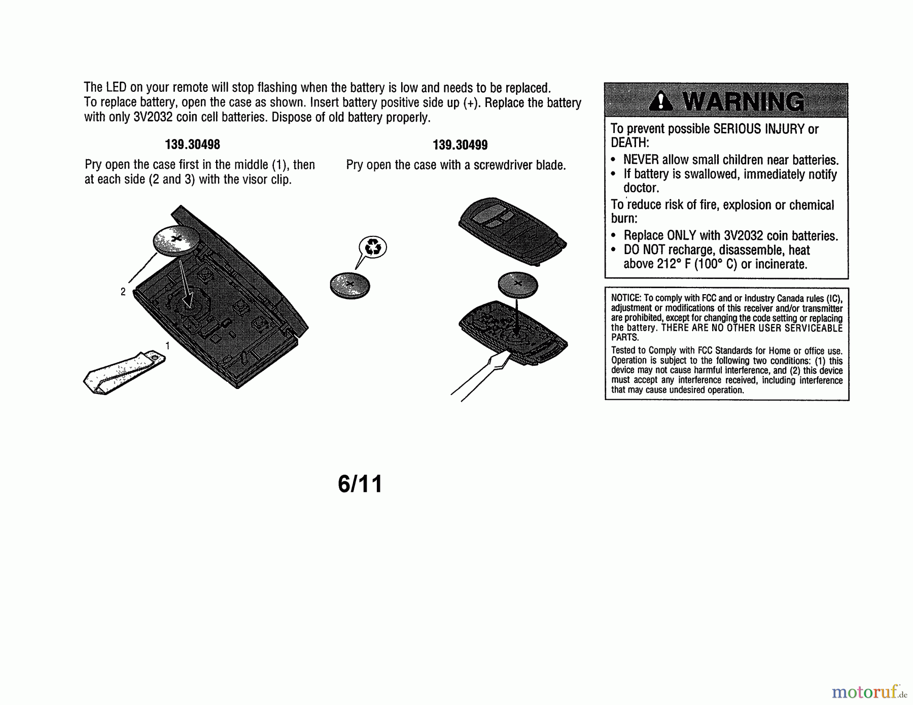 CRAFTSMAN Divers DE-GARAGE DOOR OPENER 139.30498 Seite 1