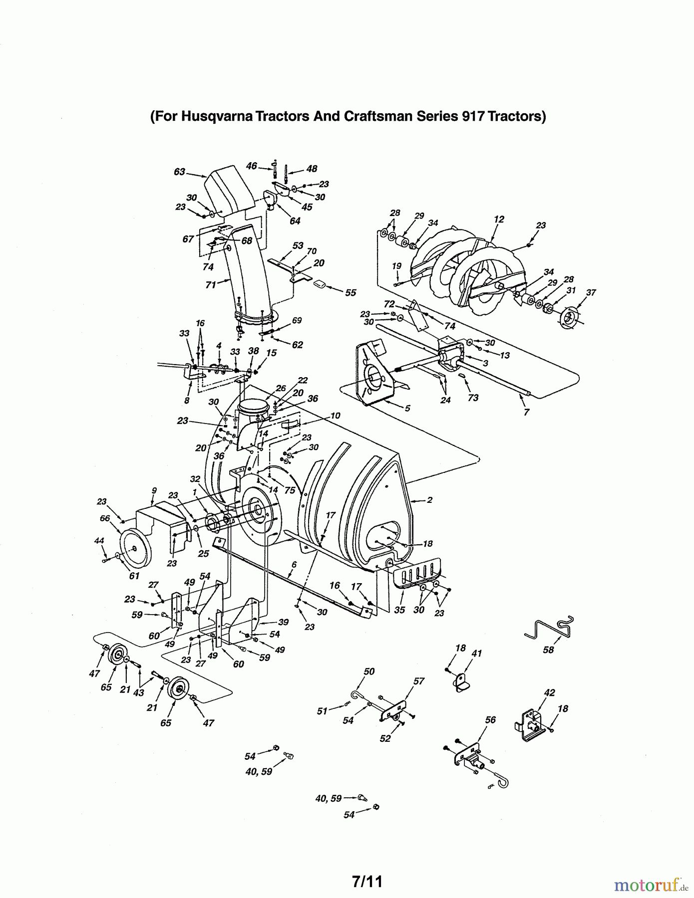 CRAFTSMAN Divers SNOW THROWER ATT 486.248371 Seite 1