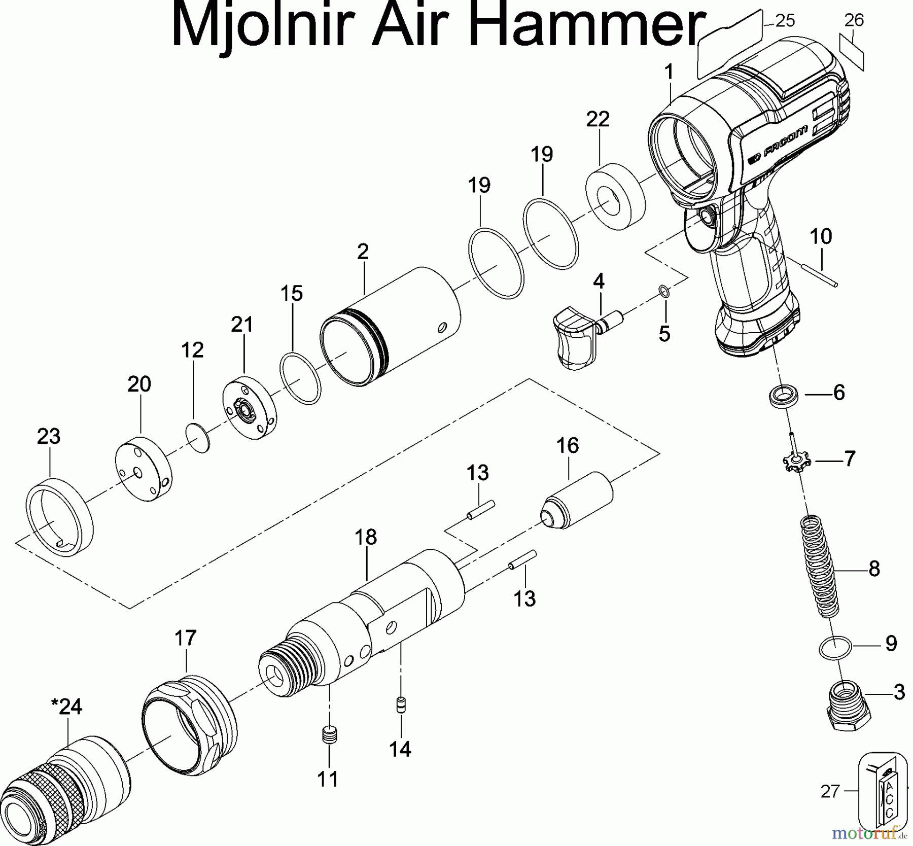 FACOM Divers FACOM AIR HAMMER SHORT BA V.330FH Seite 1
