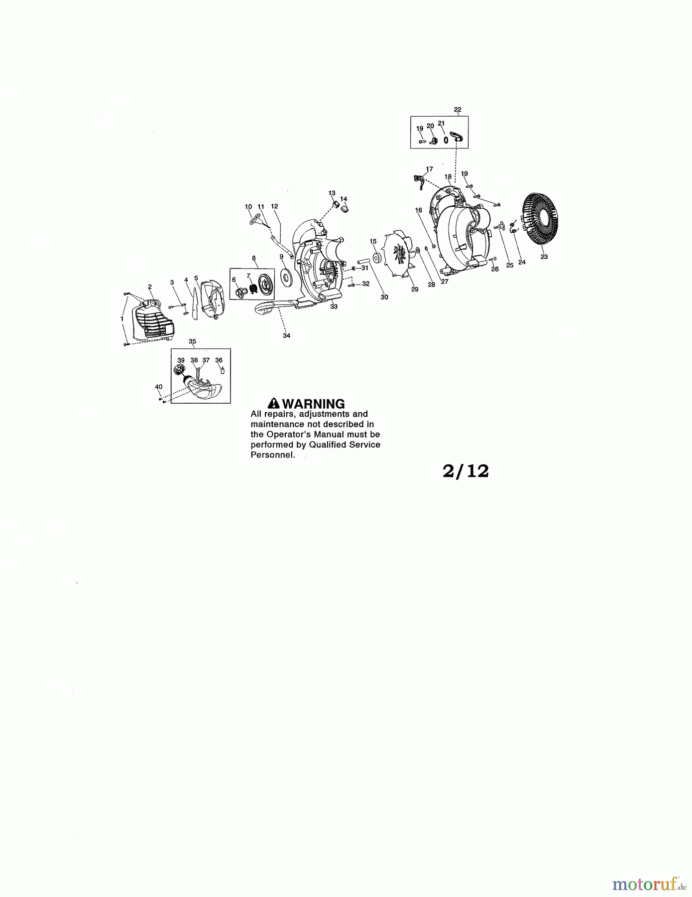CRAFTSMAN Divers GAS BLOWER 358.794700 Seite 1