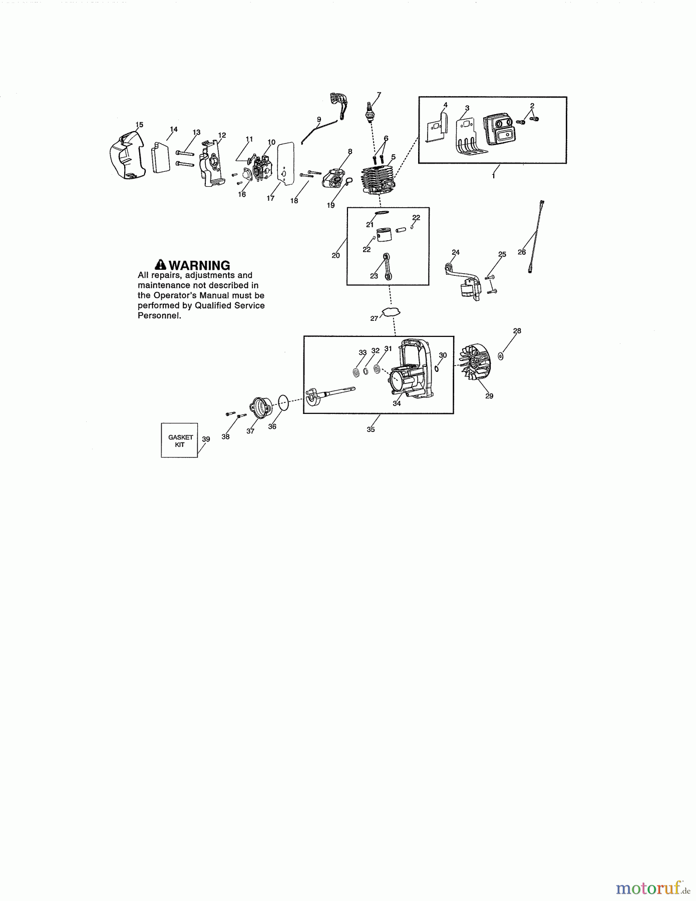 CRAFTSMAN Divers GAS BLOWER/VAC 358.794701 Seite 2