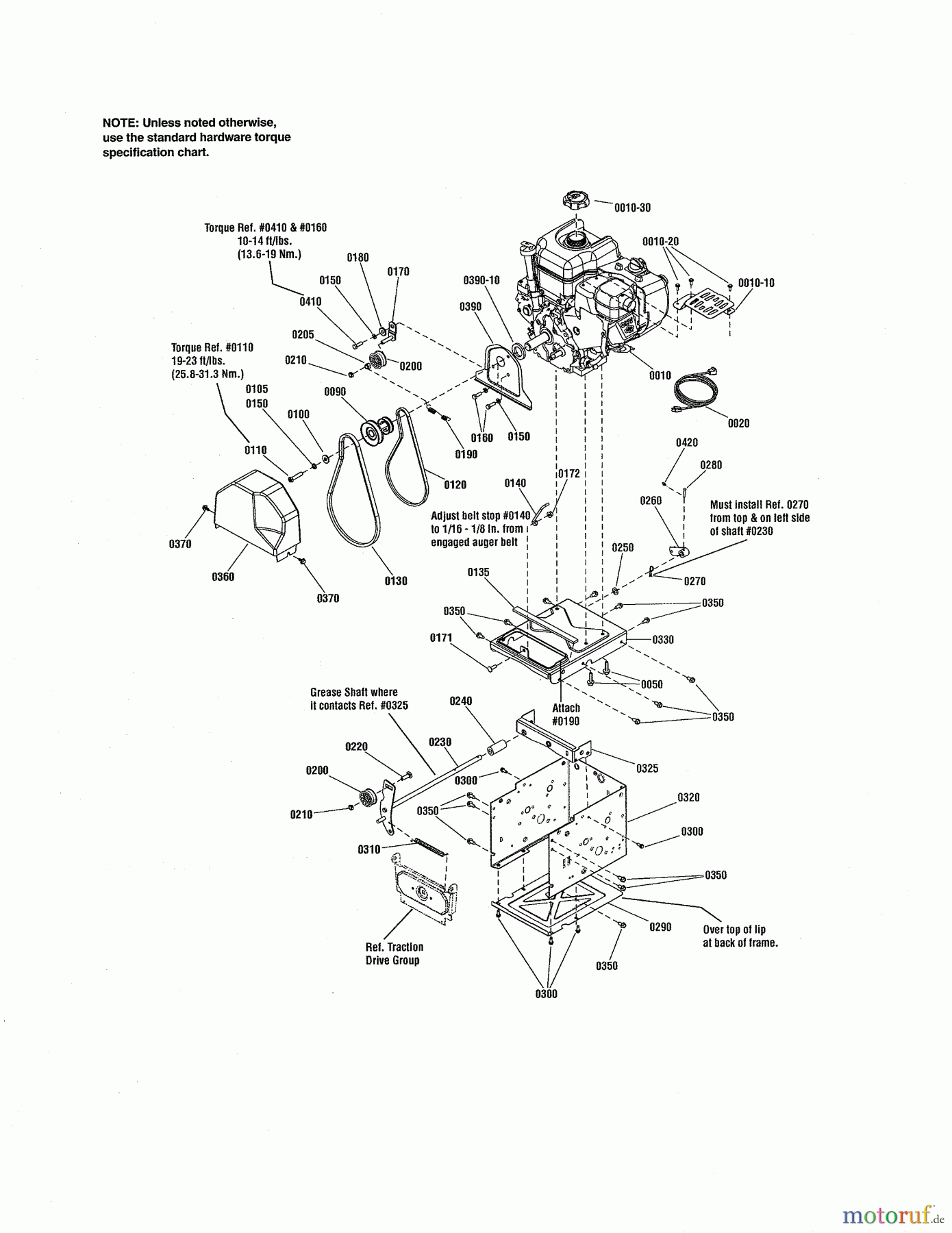 CRAFTSMAN Divers GAS SNOWTHROWER 536.886180 Seite 14