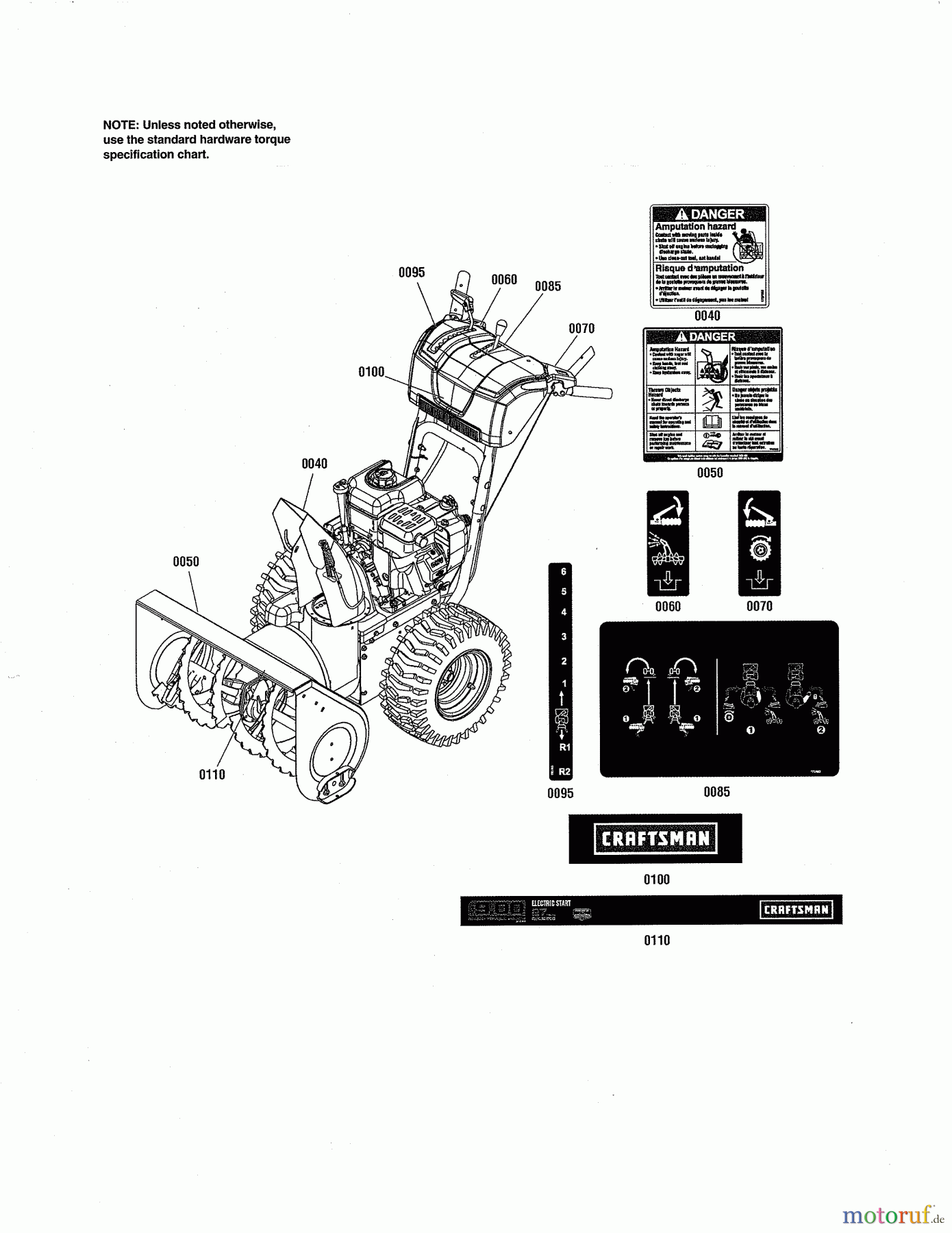 CRAFTSMAN Divers GAS SNOWTHROWER 536.886180 Seite 19