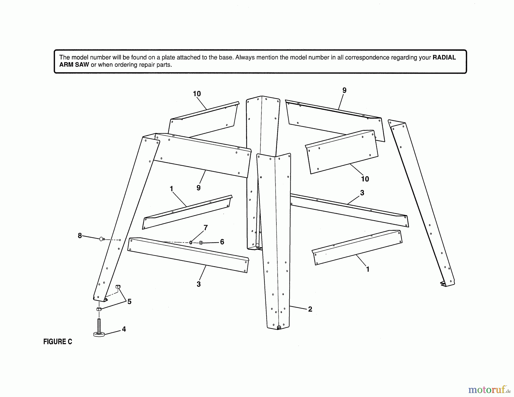 CRAFTSMAN Divers 10 RADIAL ARM SAW 315.220100 Seite 3