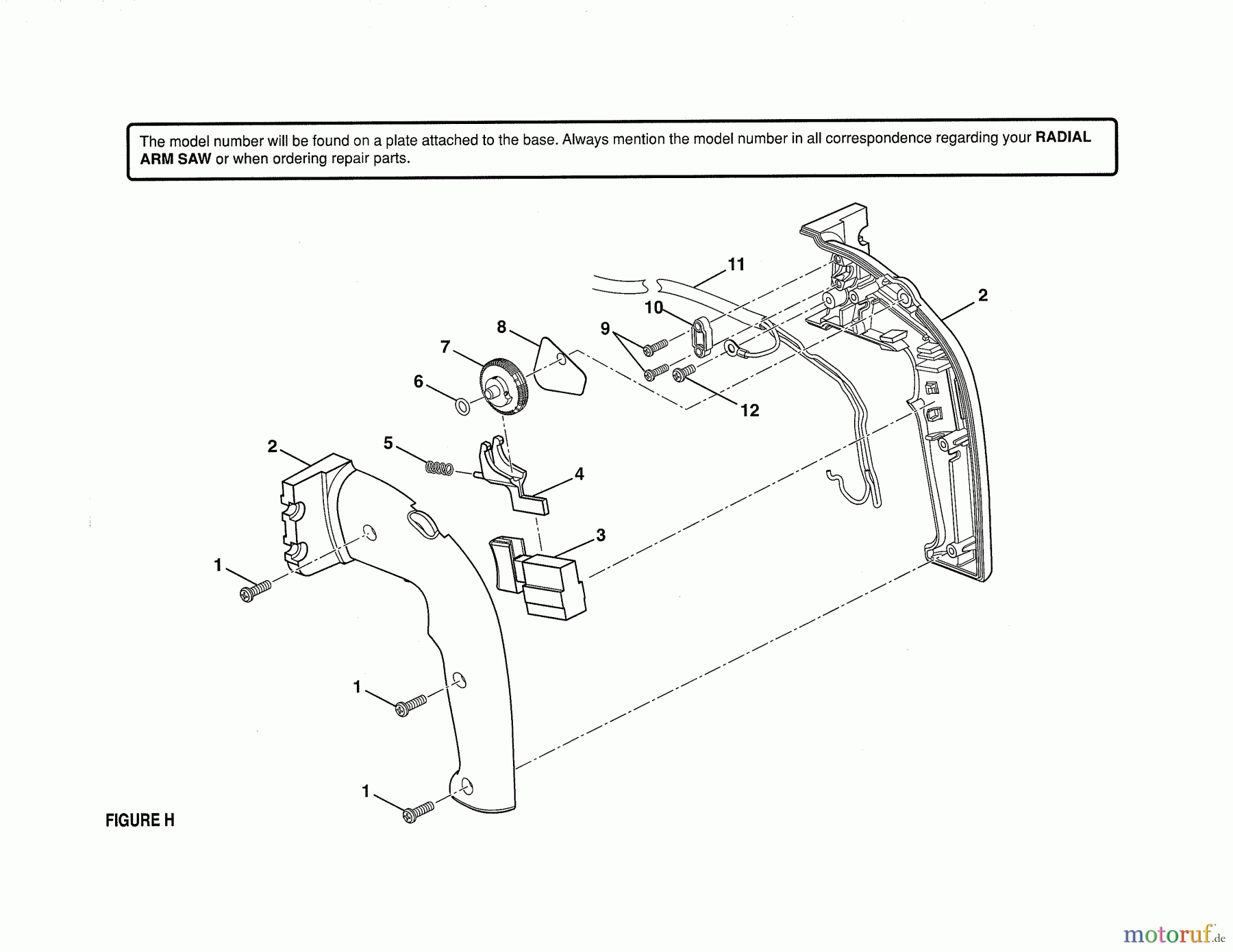 CRAFTSMAN Divers 10 RADIAL ARM SAW 315.220100 Seite 8