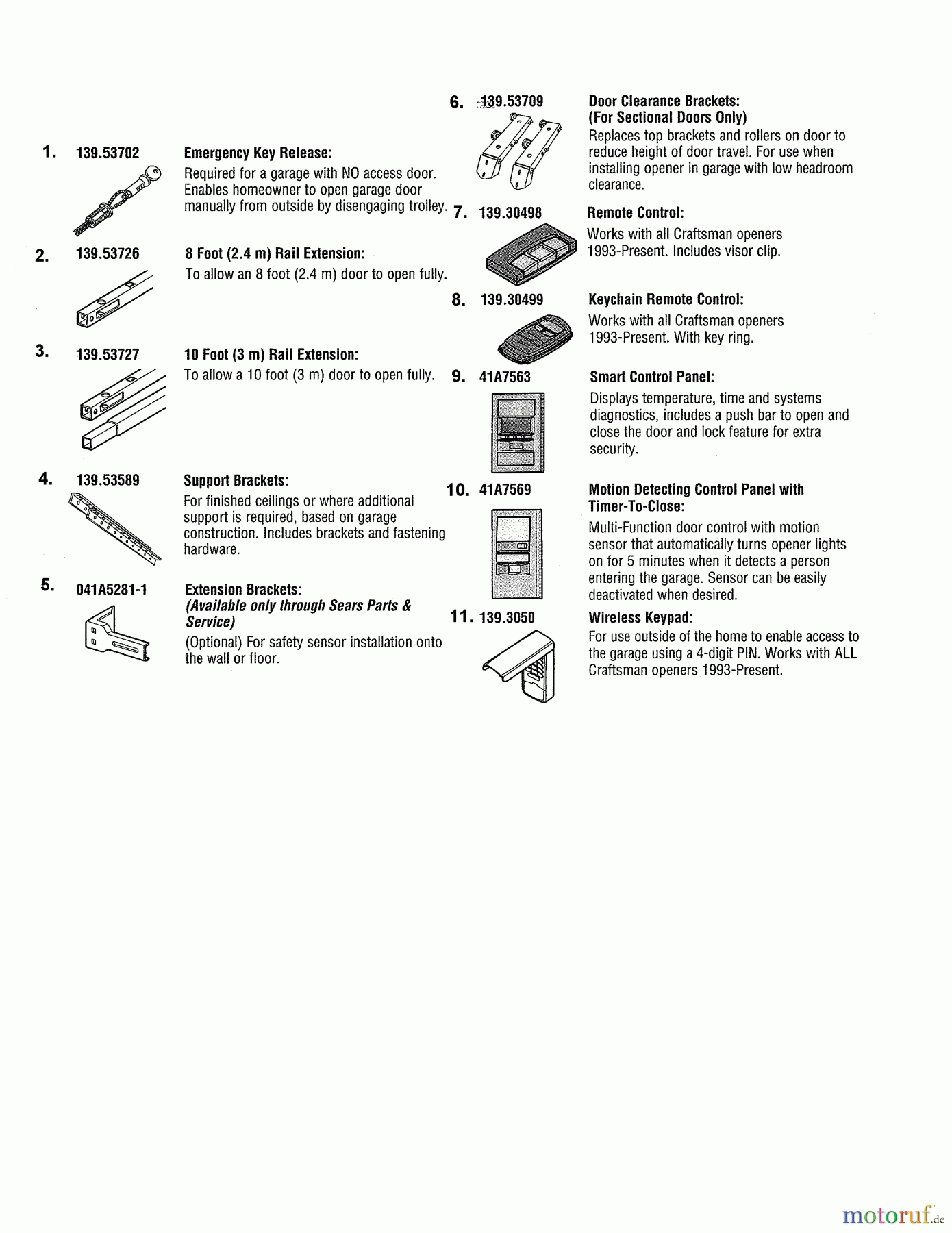 CRAFTSMAN Divers DE-GARAGE DOOR OPENER 139.30437 Seite 4