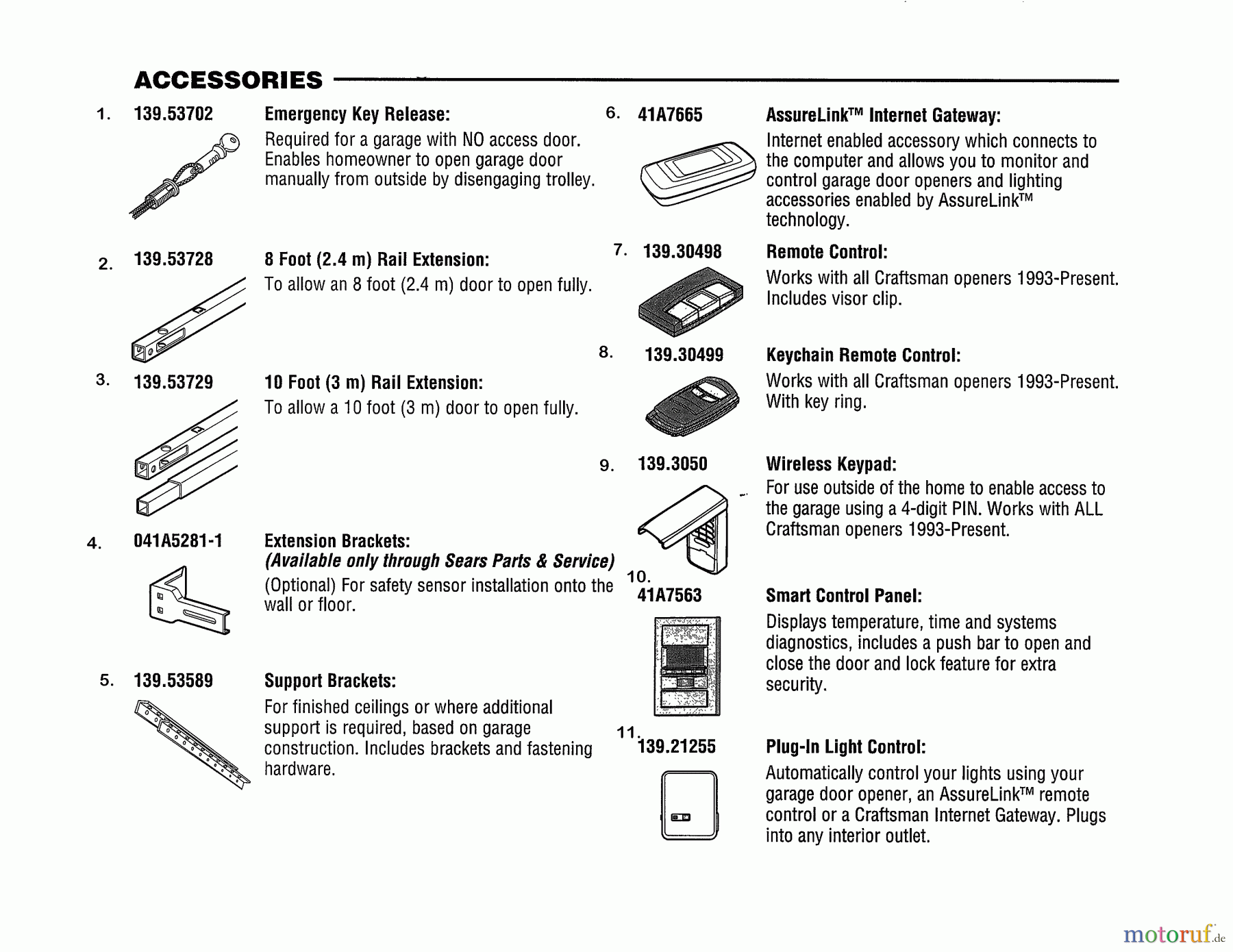 CRAFTSMAN Divers DE-GARAGE DOOR OPENER 139.55918 Seite 4