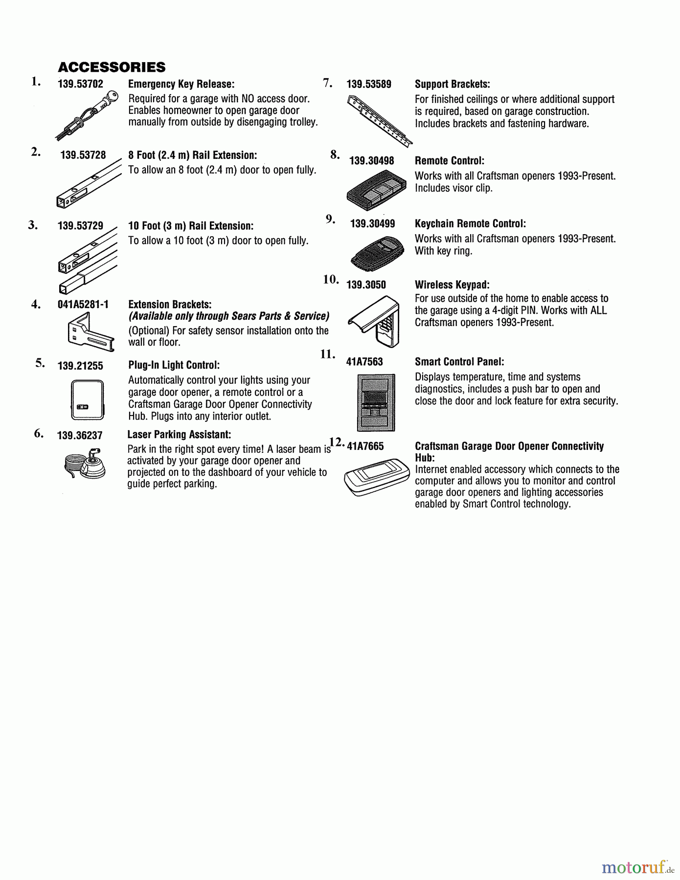 CRAFTSMAN Divers DE-GARAGE DOOR OPENER 139.54920 Seite 4