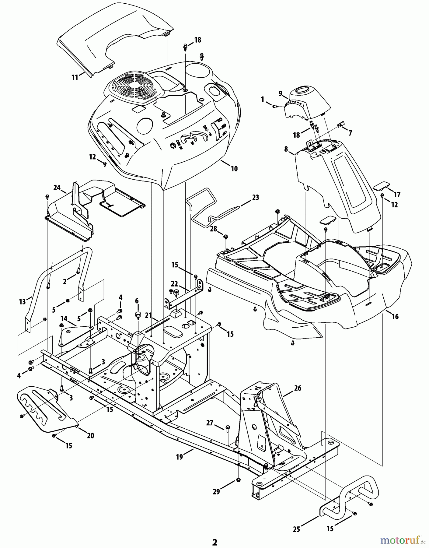  CRAFTSMAN Divers RIDING MOWER RR ENG 247.203695 Seite 2